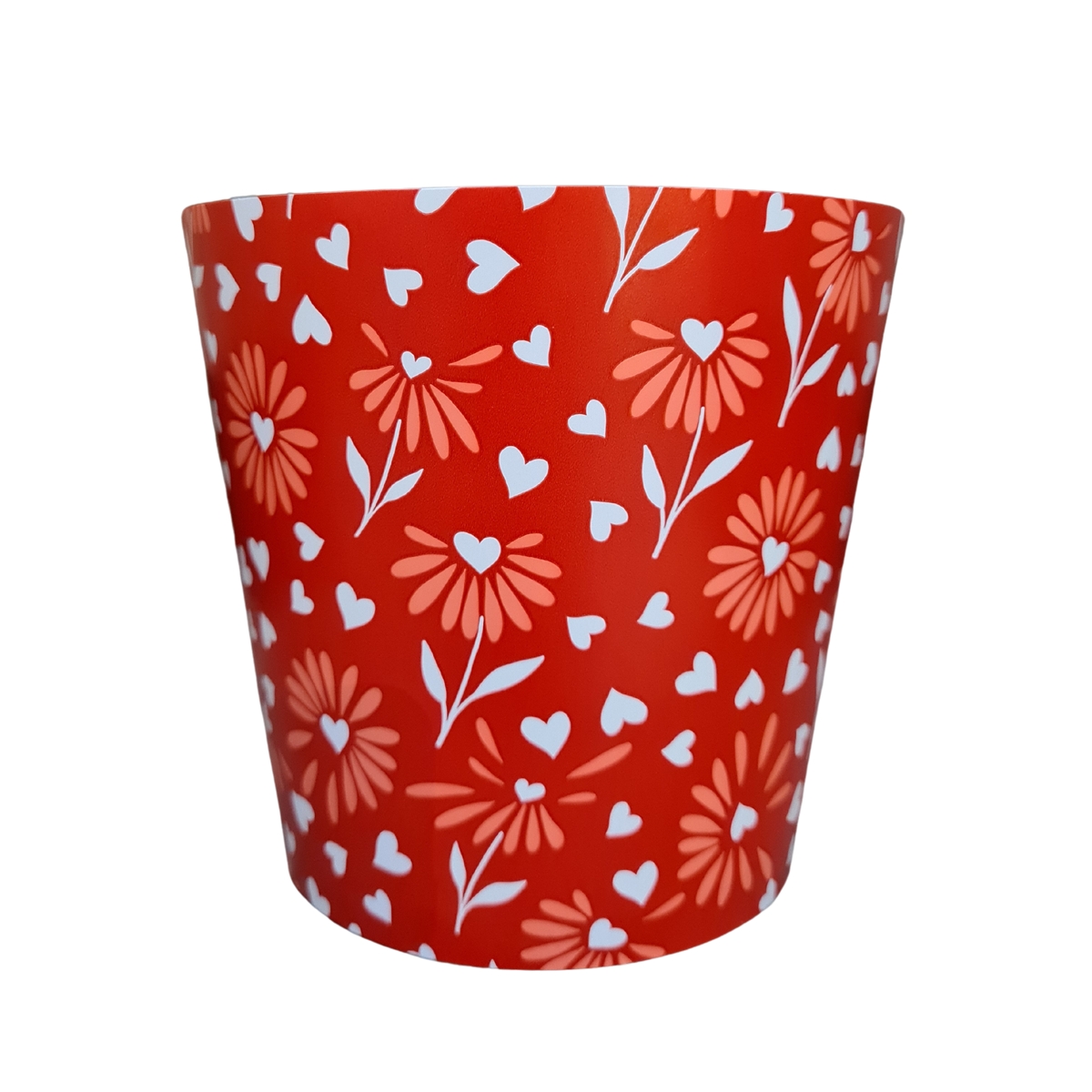 Cache-pot eureka étanche valentine rouge ø12 ht 12.5cm (x25)