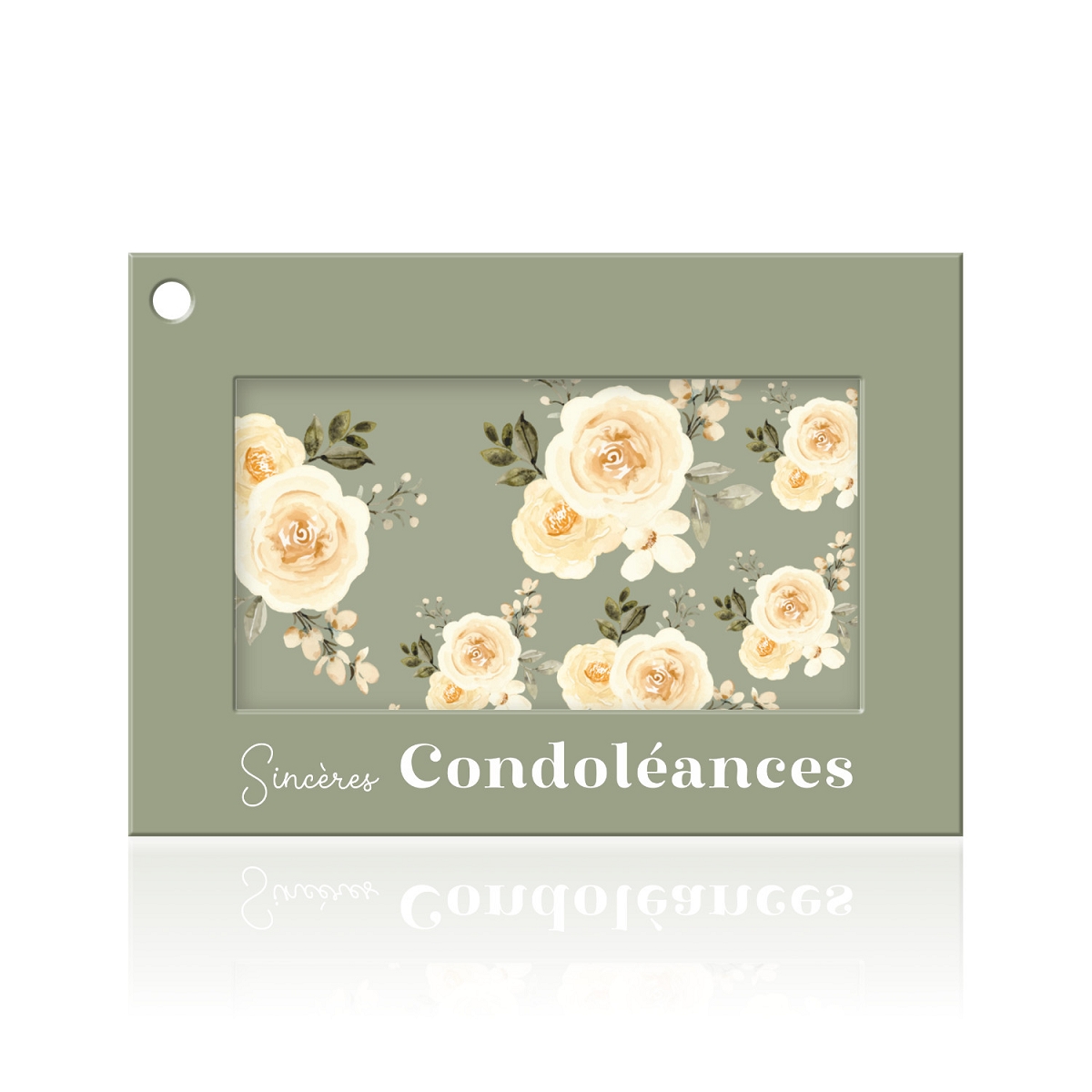 Cartes jeso colora "sincères condoléances"