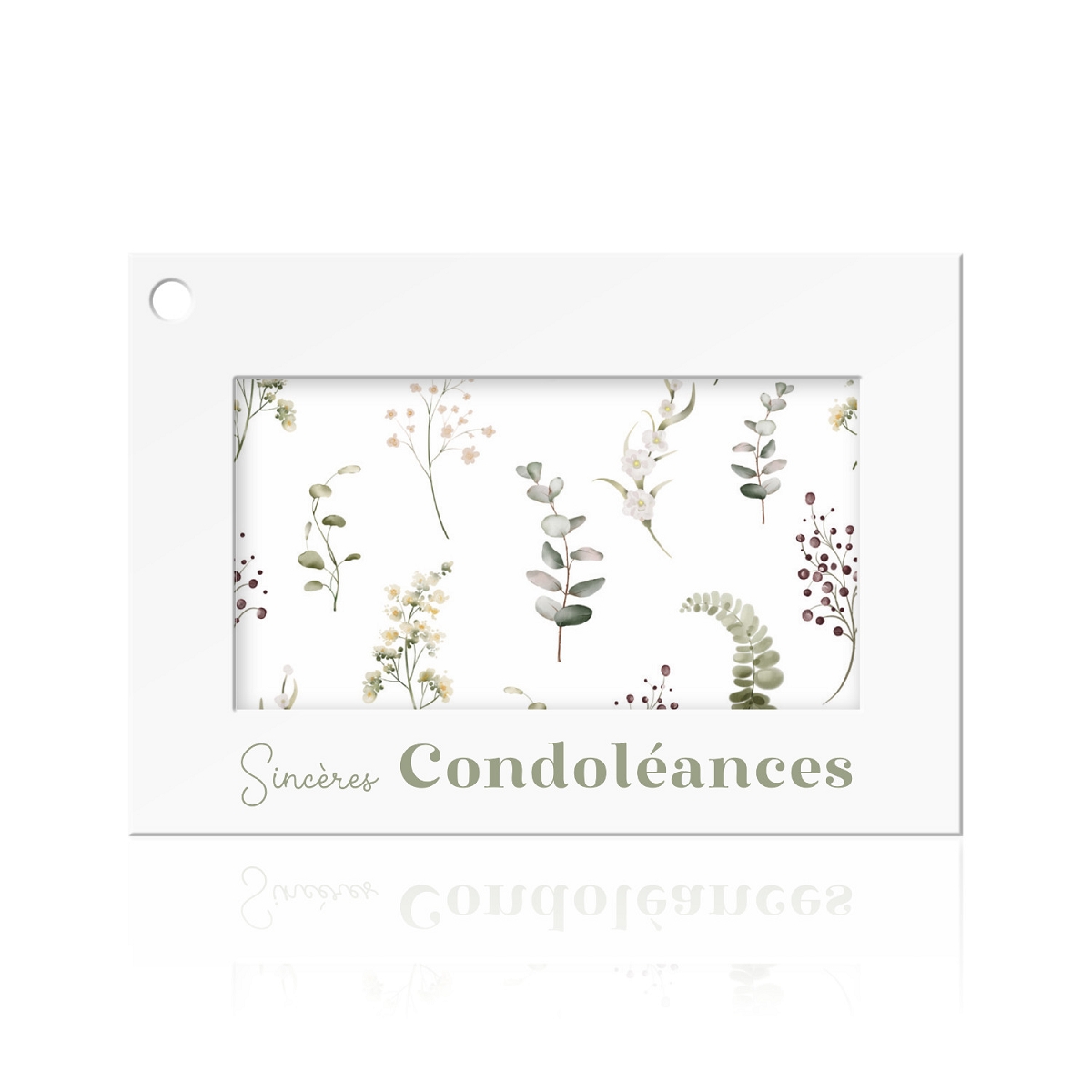 Cartes jeso colora "sincères condoléances" x10