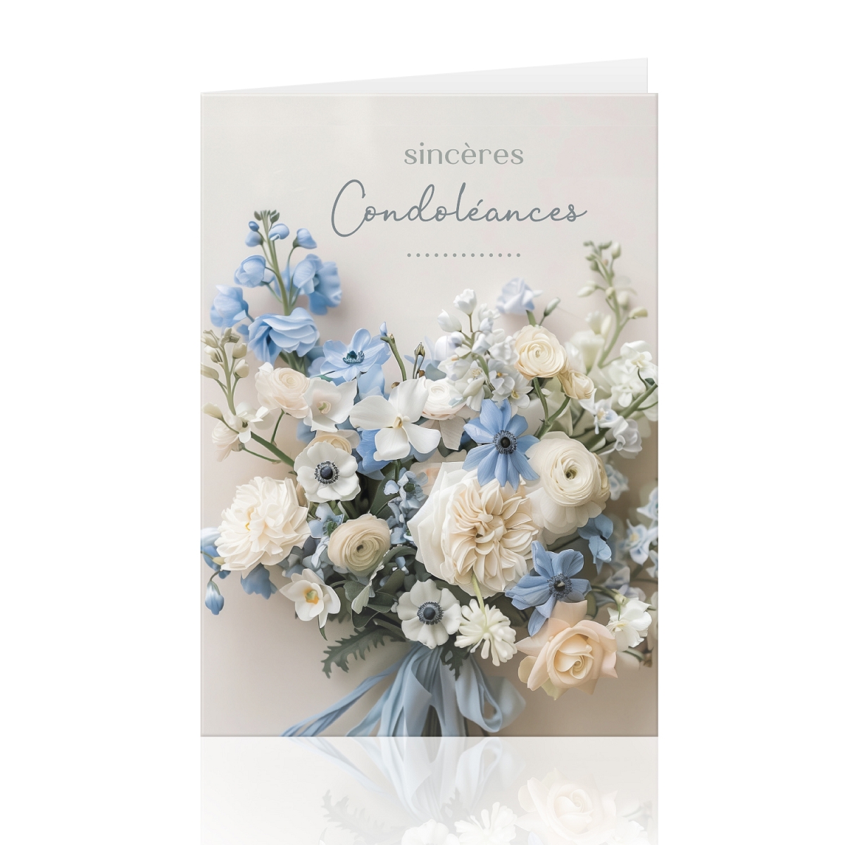 Cartes jeso "sincères condoléances" (x10)