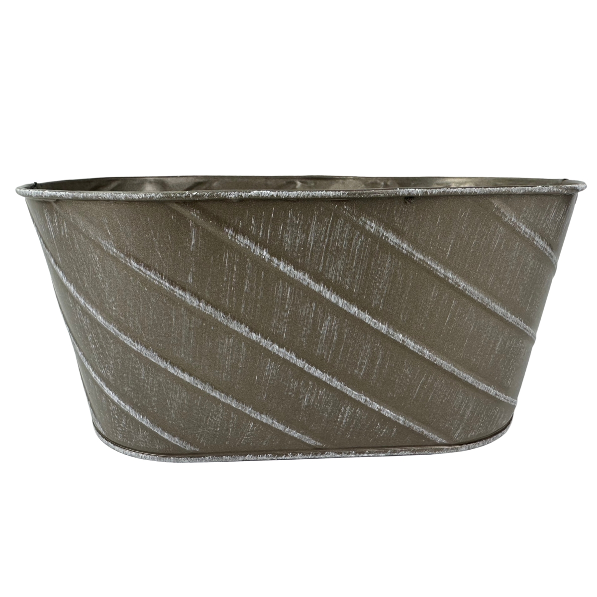 Jardiniére métal marron 24 x 14 ht 11cm