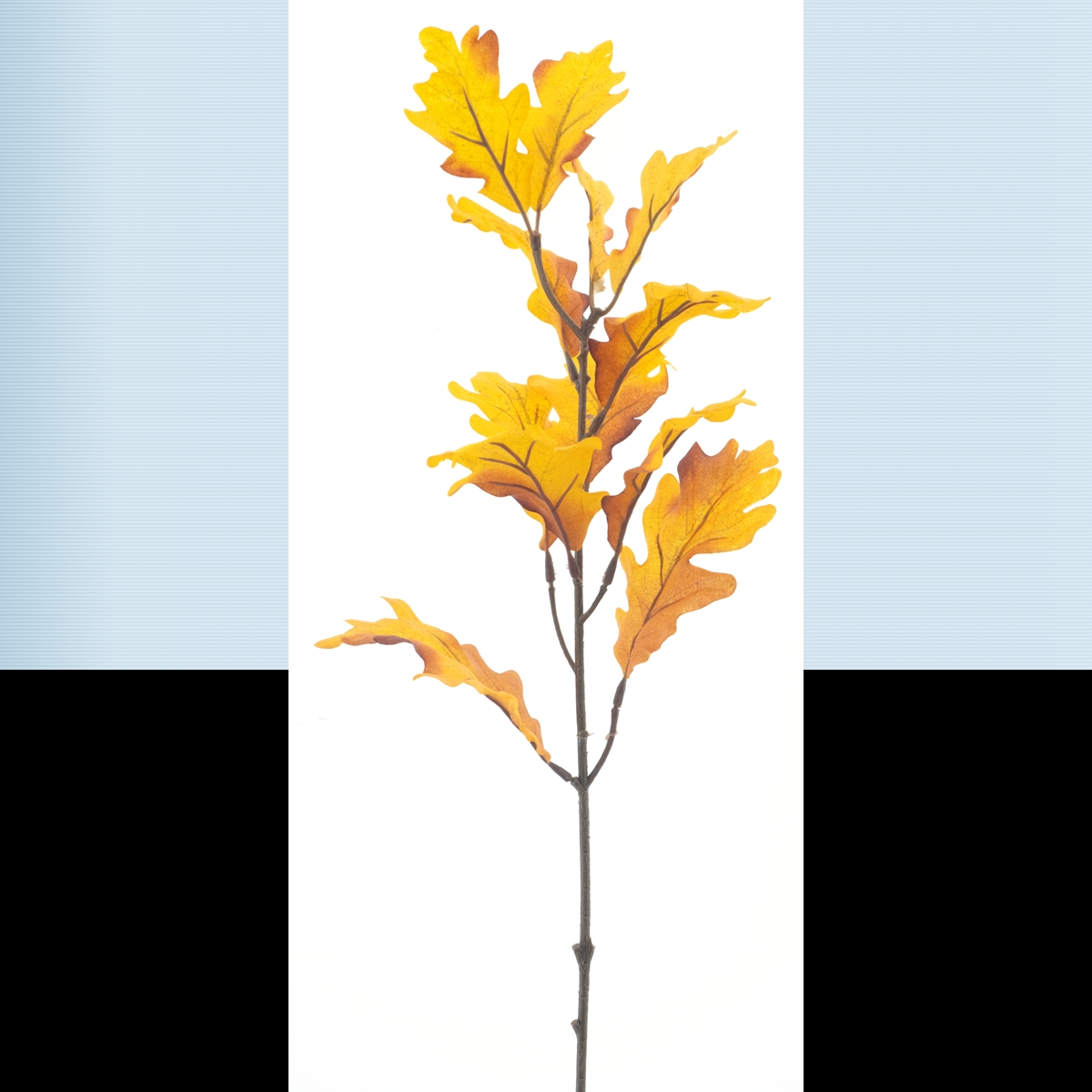 Branche feuille de chêne jaune 64cm