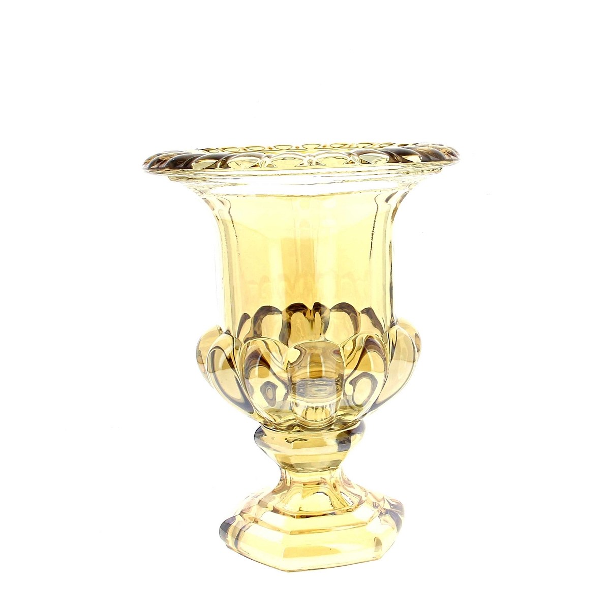 Vase medicis verre ambre ø20 ht 26cm