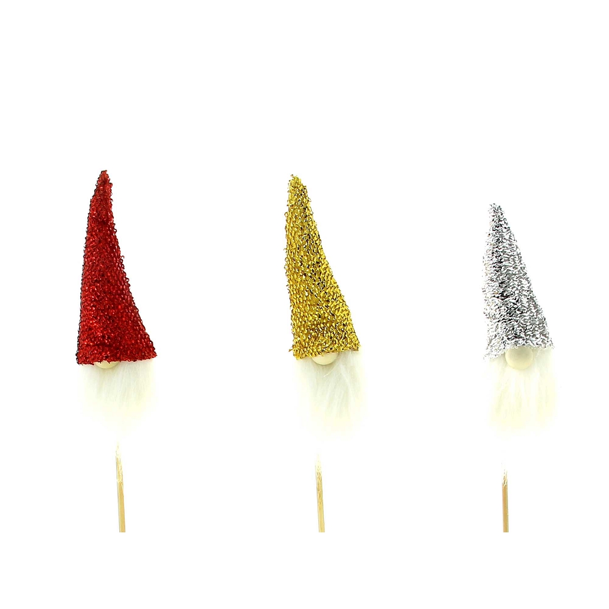 Pique Père-Noël ht 30cm (x12) ass