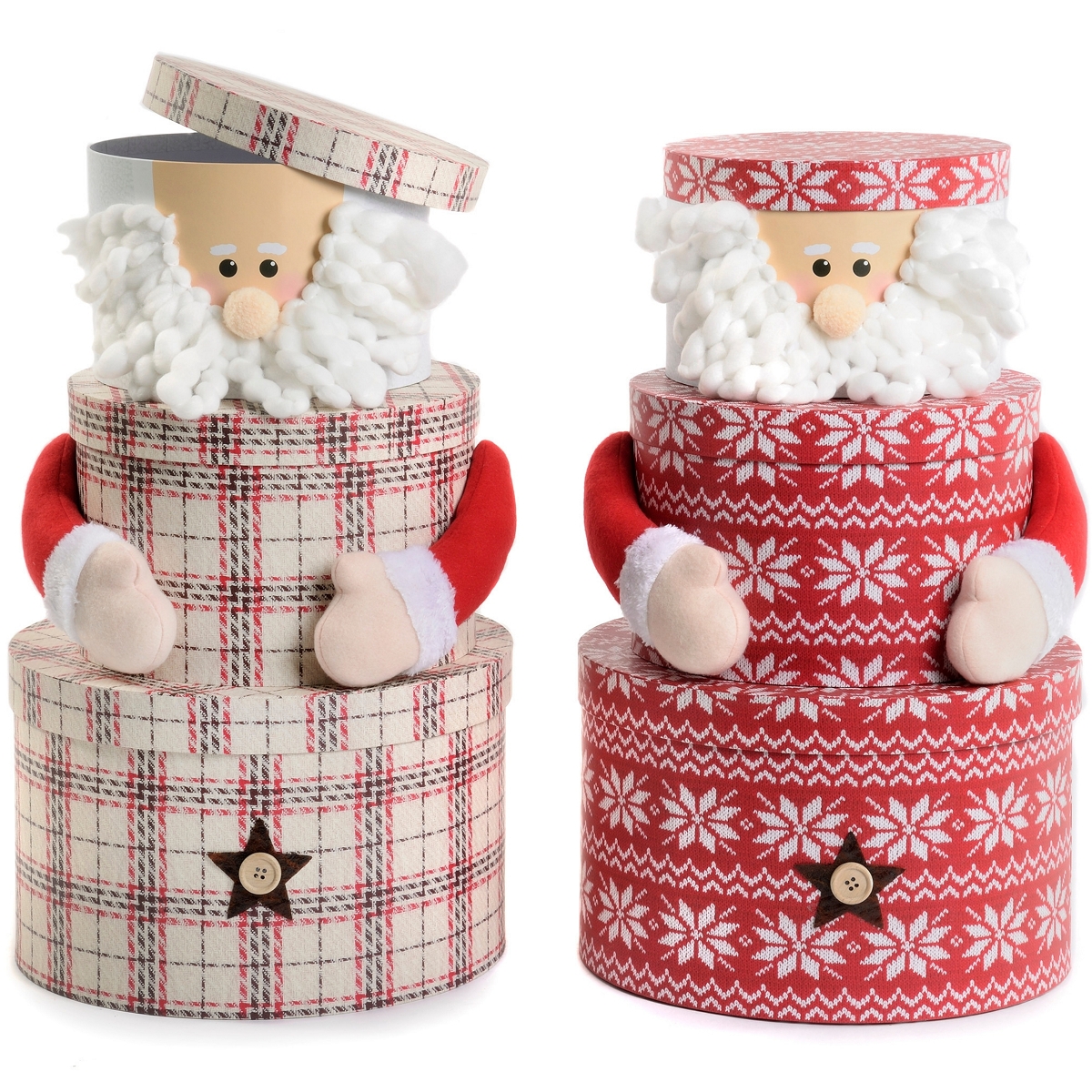 1 x Père Noël 3 boites carton en 1