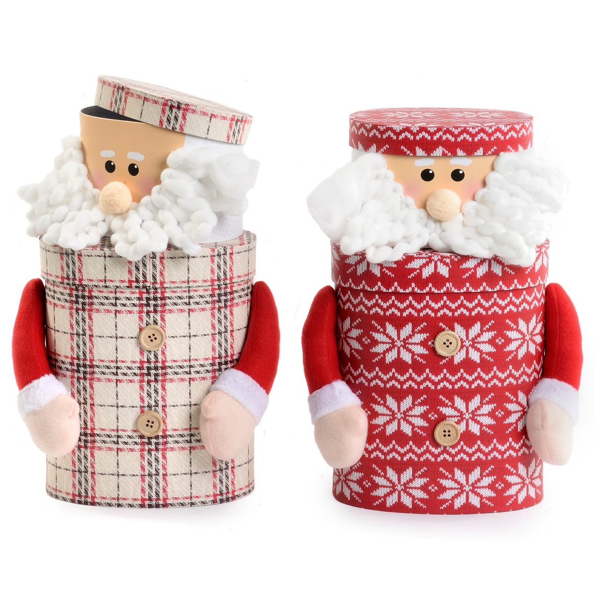 1 x Père Noël 2 boites carton en 1