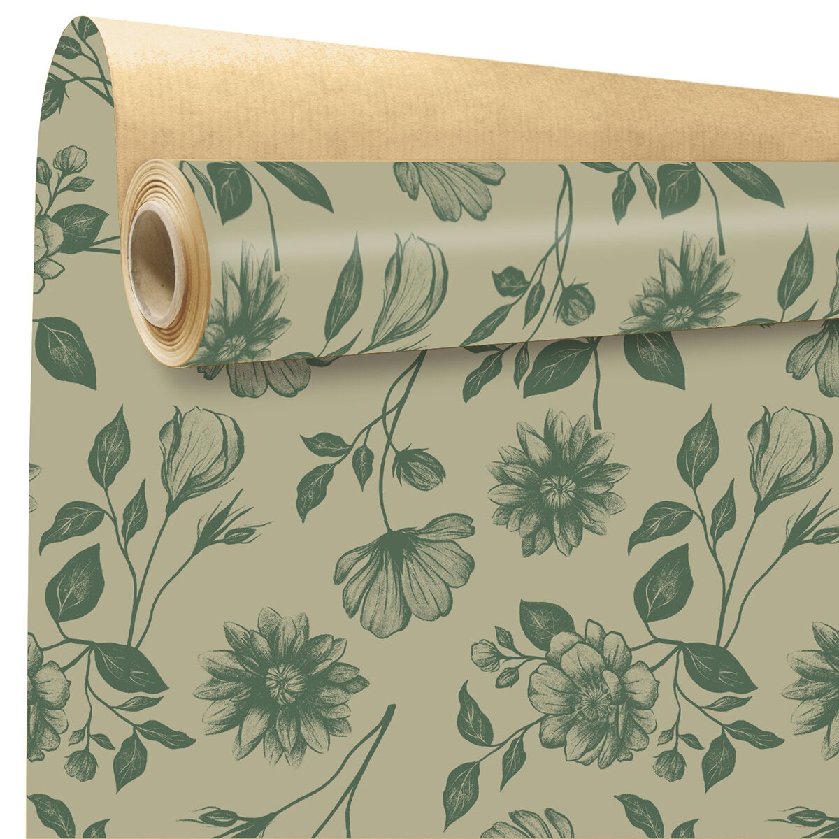 Bobine kraft imprime Sydney vert 0.79 x 40 m