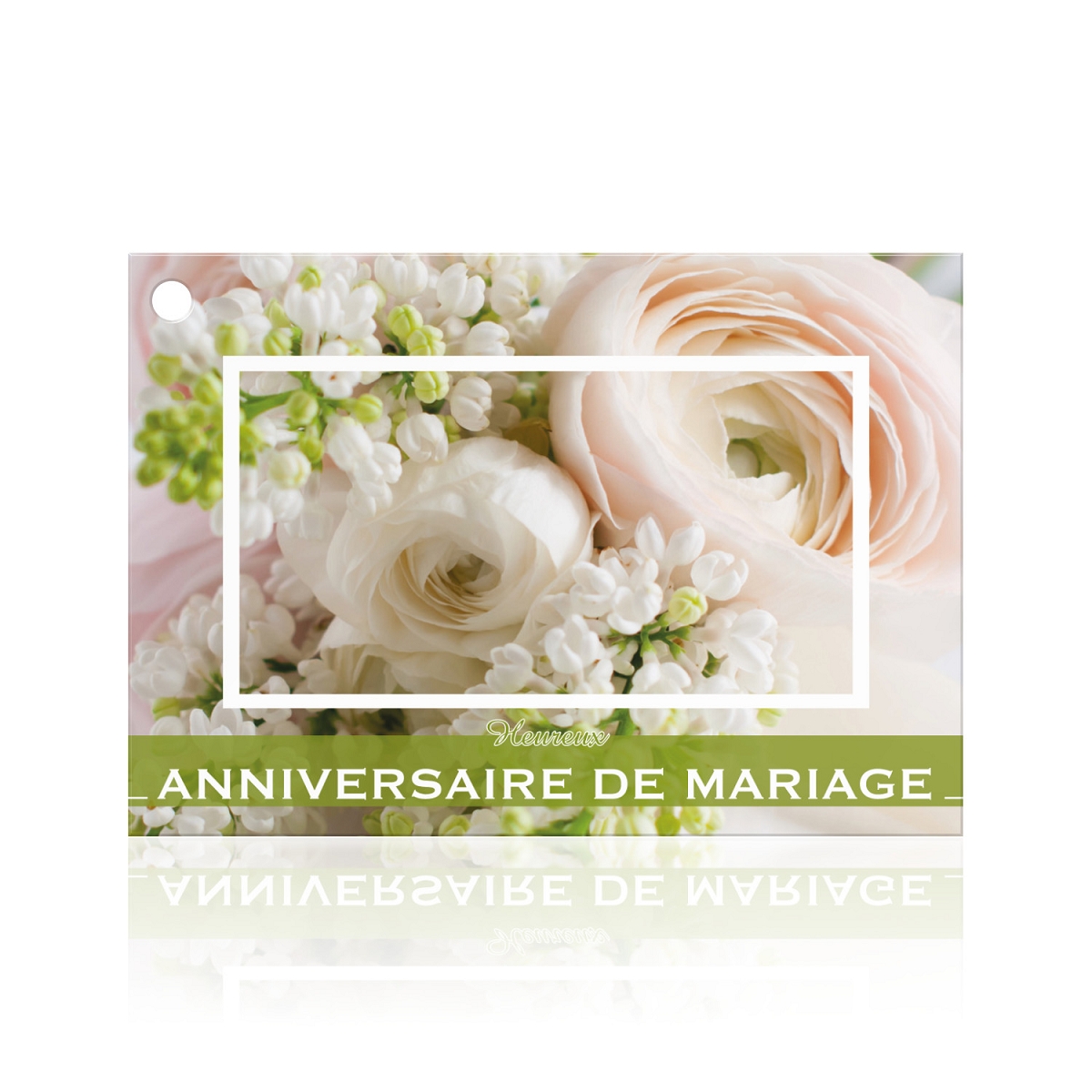 Cartes Jeso brillant "heureux anniversaire de mariage"