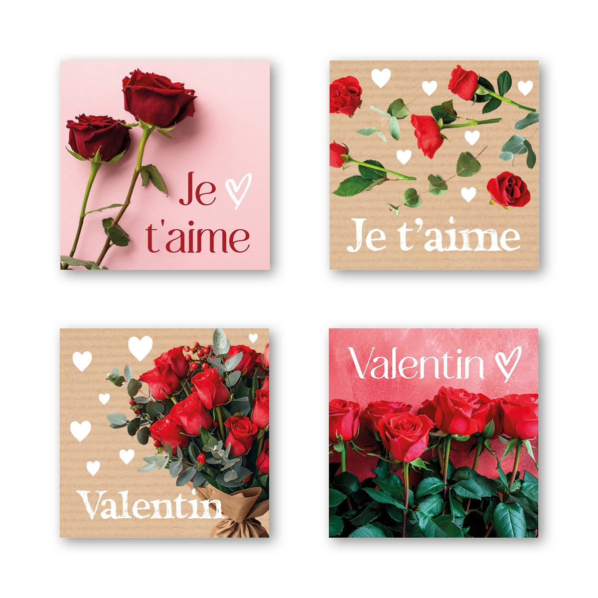 Etiquettes jeso quatro carré "valentin"