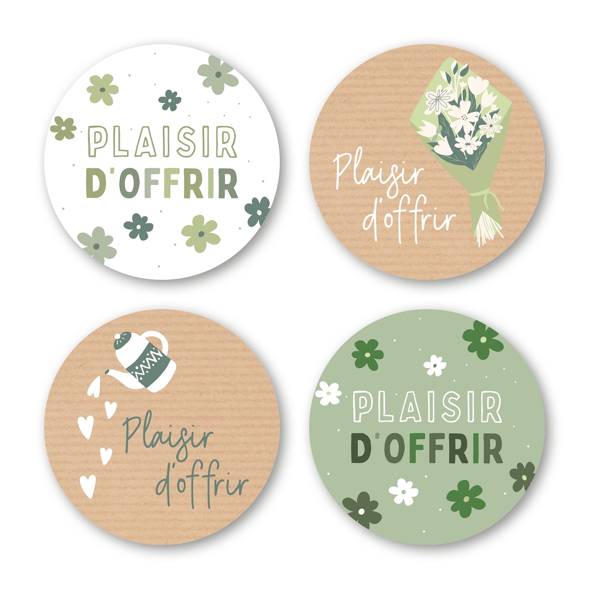 Etiquettes jeso quatro rondo "plaisir d'offrir"
