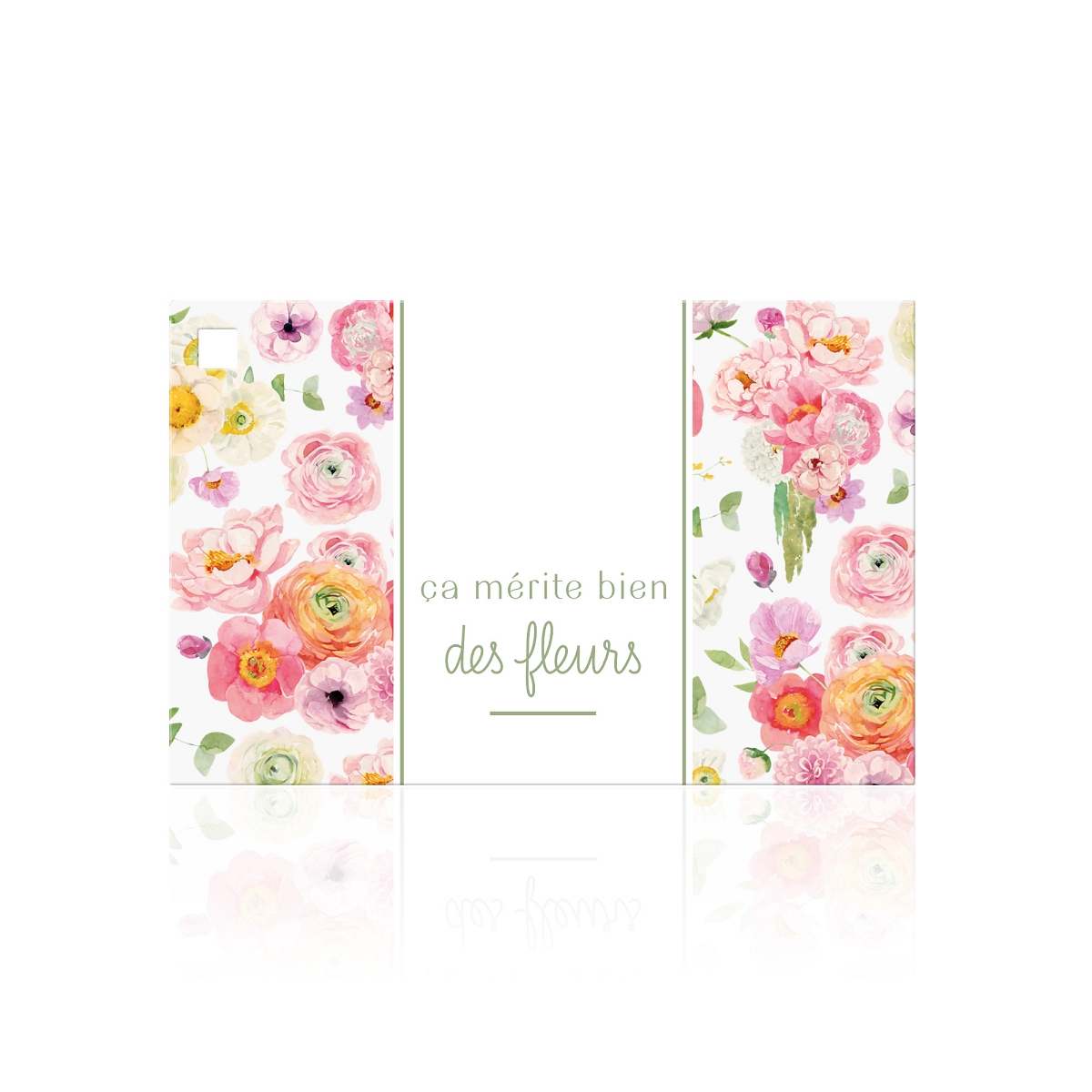 Cartes jeso désir "ça mérite bien des fleurs"