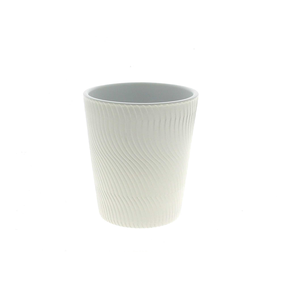 Cache-pot céramique blanc ø14 ht 16cm