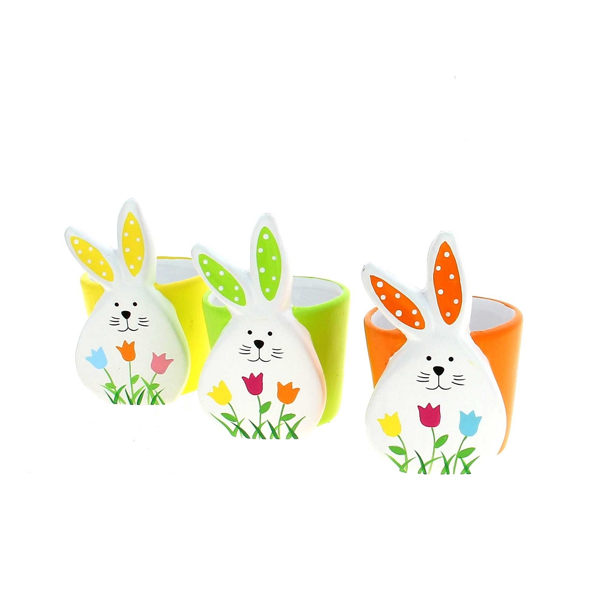 1 x Cache-pot céramique lapin couleur ø8 ht 11cm