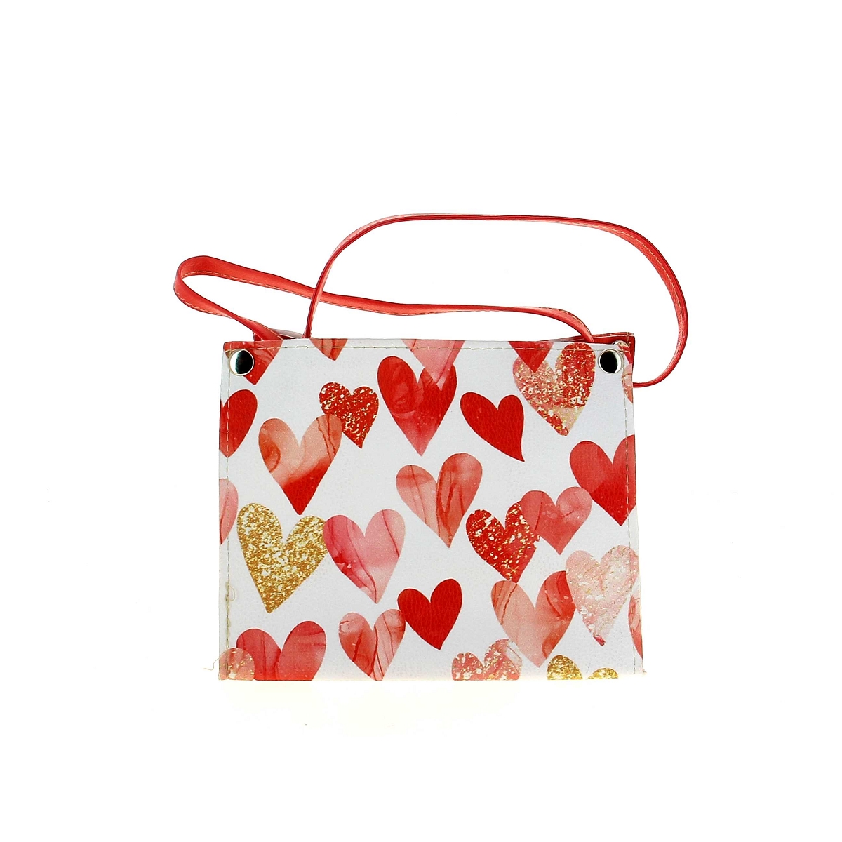 Sac pvc coeur rouge 19 x 11 x 27cm