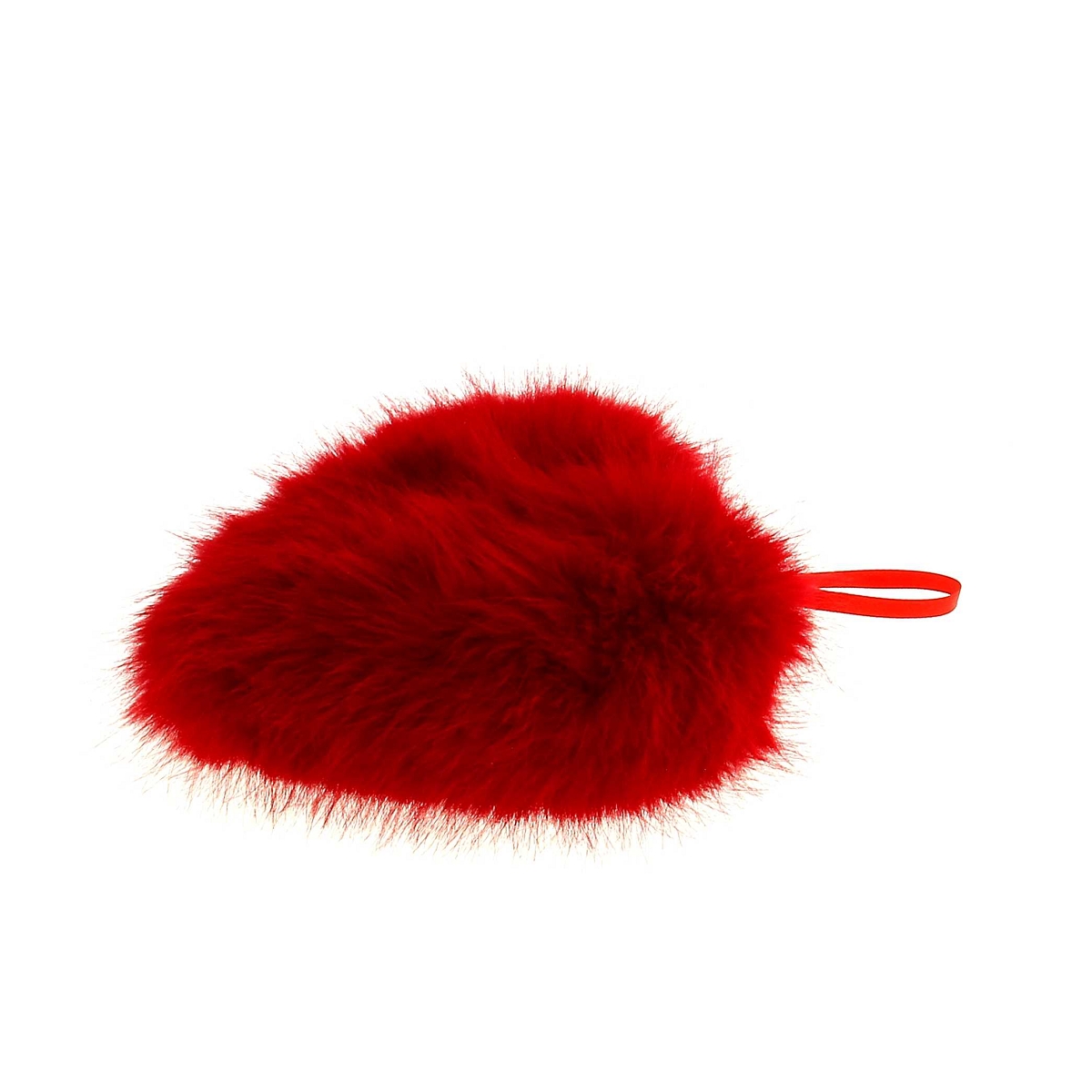 Coeur laine rouge à suspendre 20cm