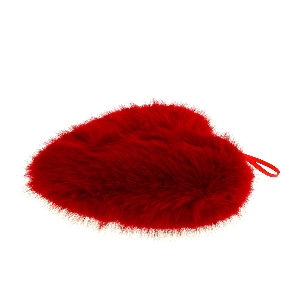 Coeur laine rouge à suspendre 32cm