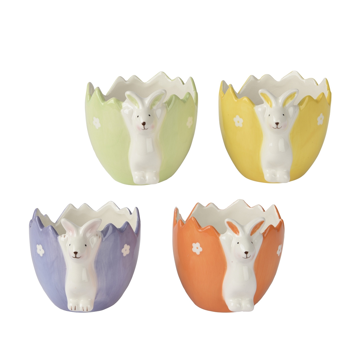 1 x Cache-pot céramique lapin couleur ø11 ht 9cm