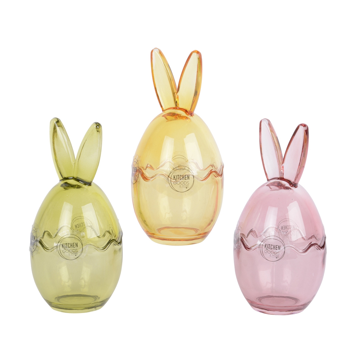 1 x Bonbonnière Lapin en verre coloré ø8 ht 17cm