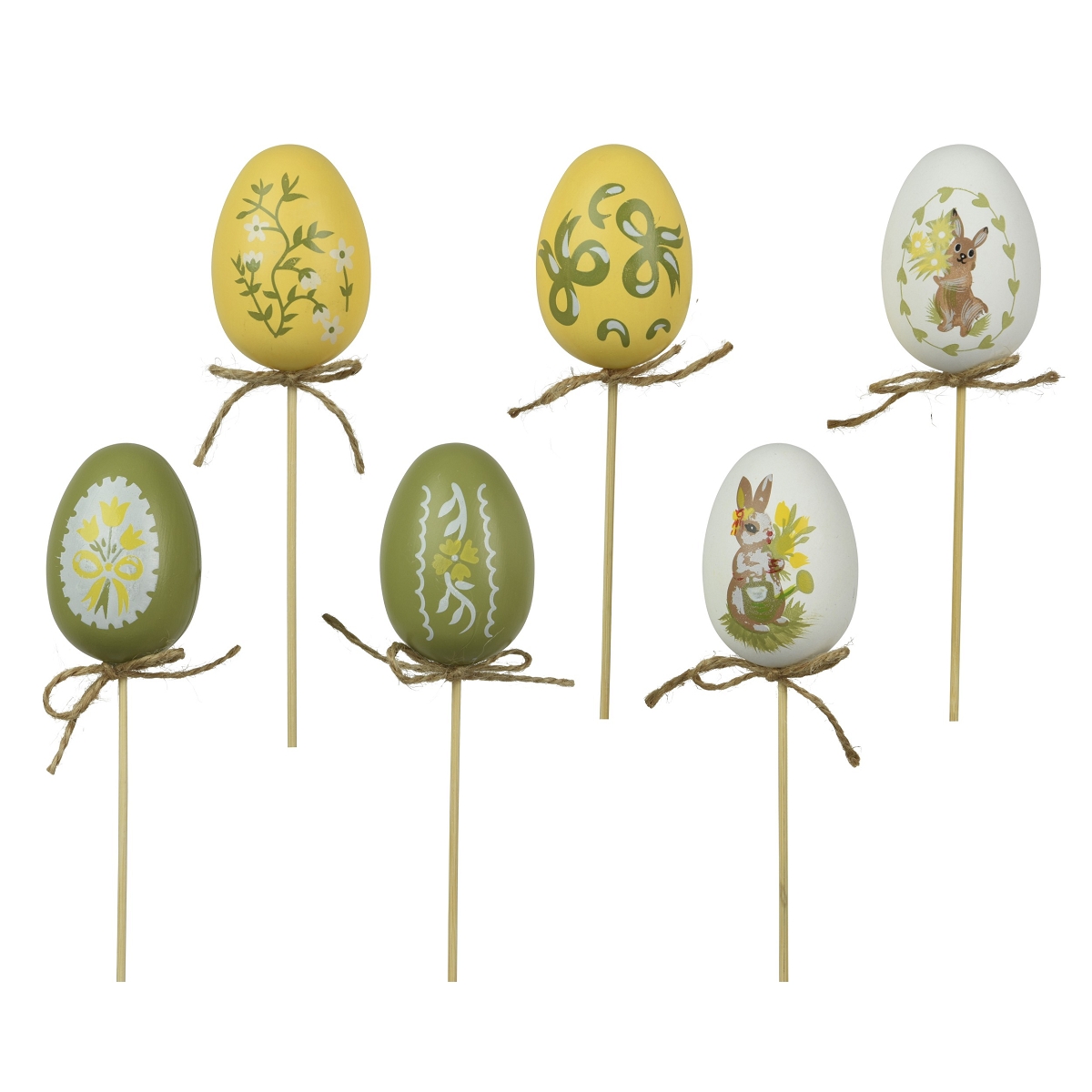 Oeuf sur pique couleur 4cm (x6)