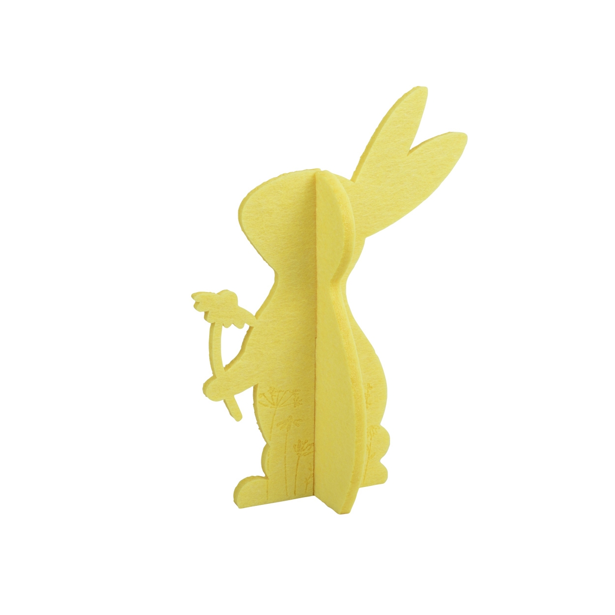 Lapin feutrine jaune ht 100 cm