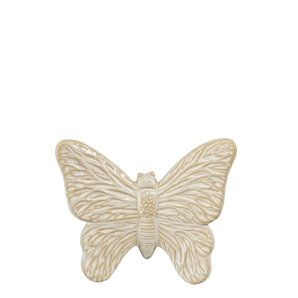 Papillon céramique mural crème 14 x 11 x 4.5cm