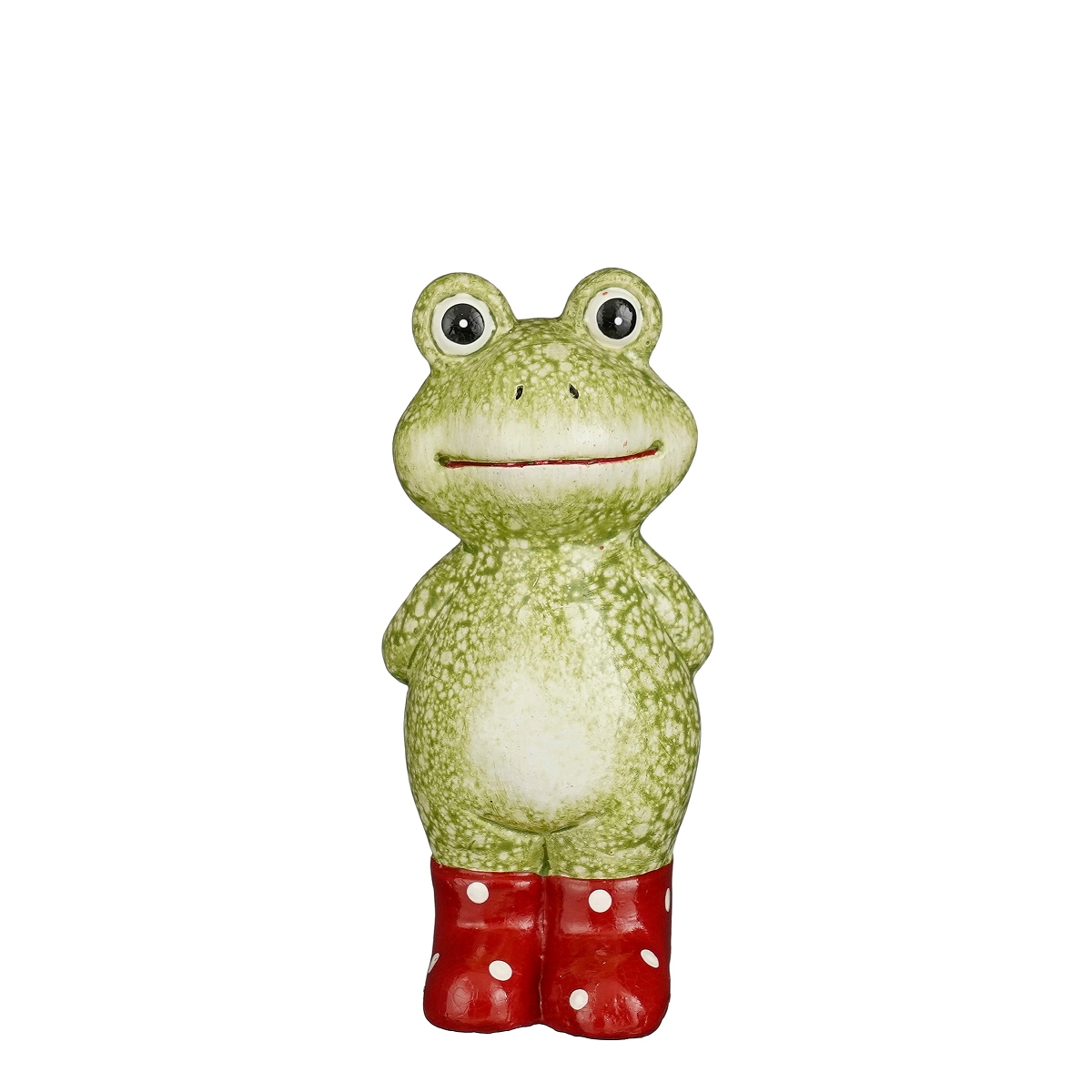 Grenouille céramique verte 5 x 4.5 ht 11.5cm