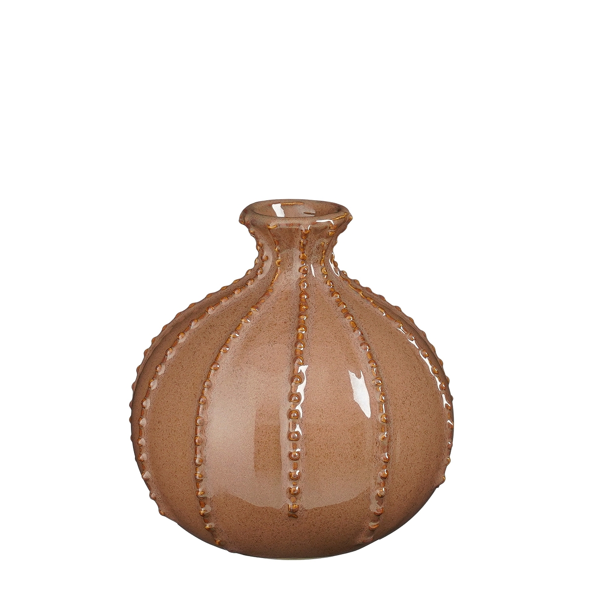 Vase céramique "stéphanie" marron ø15 ht 15cm