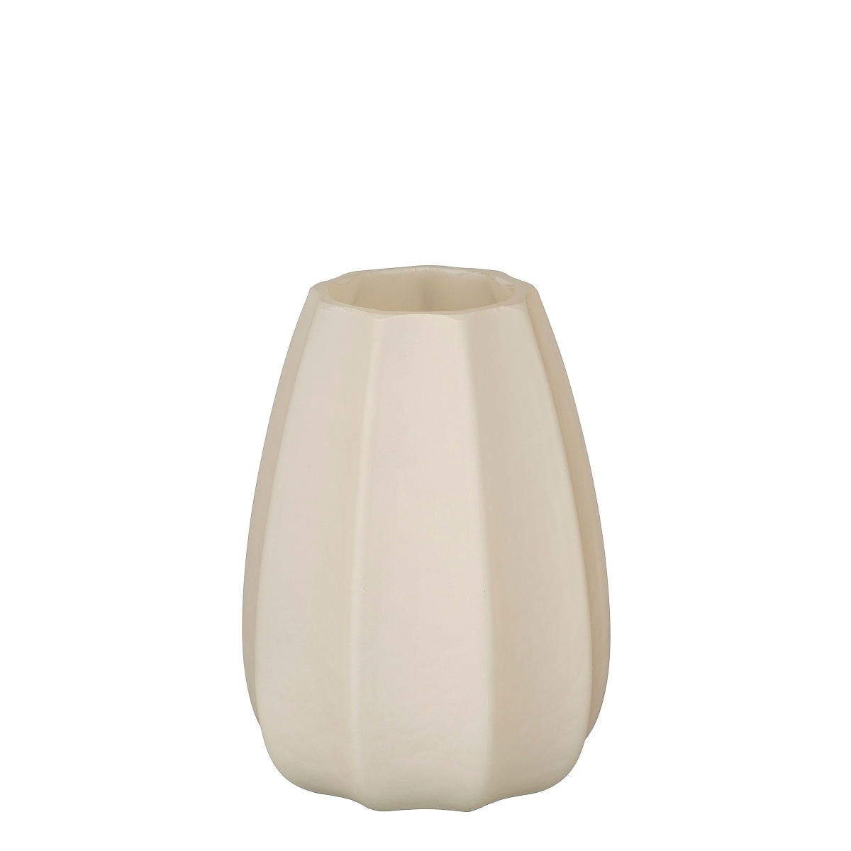 Vase verre beige ø13.5 ht 18cm