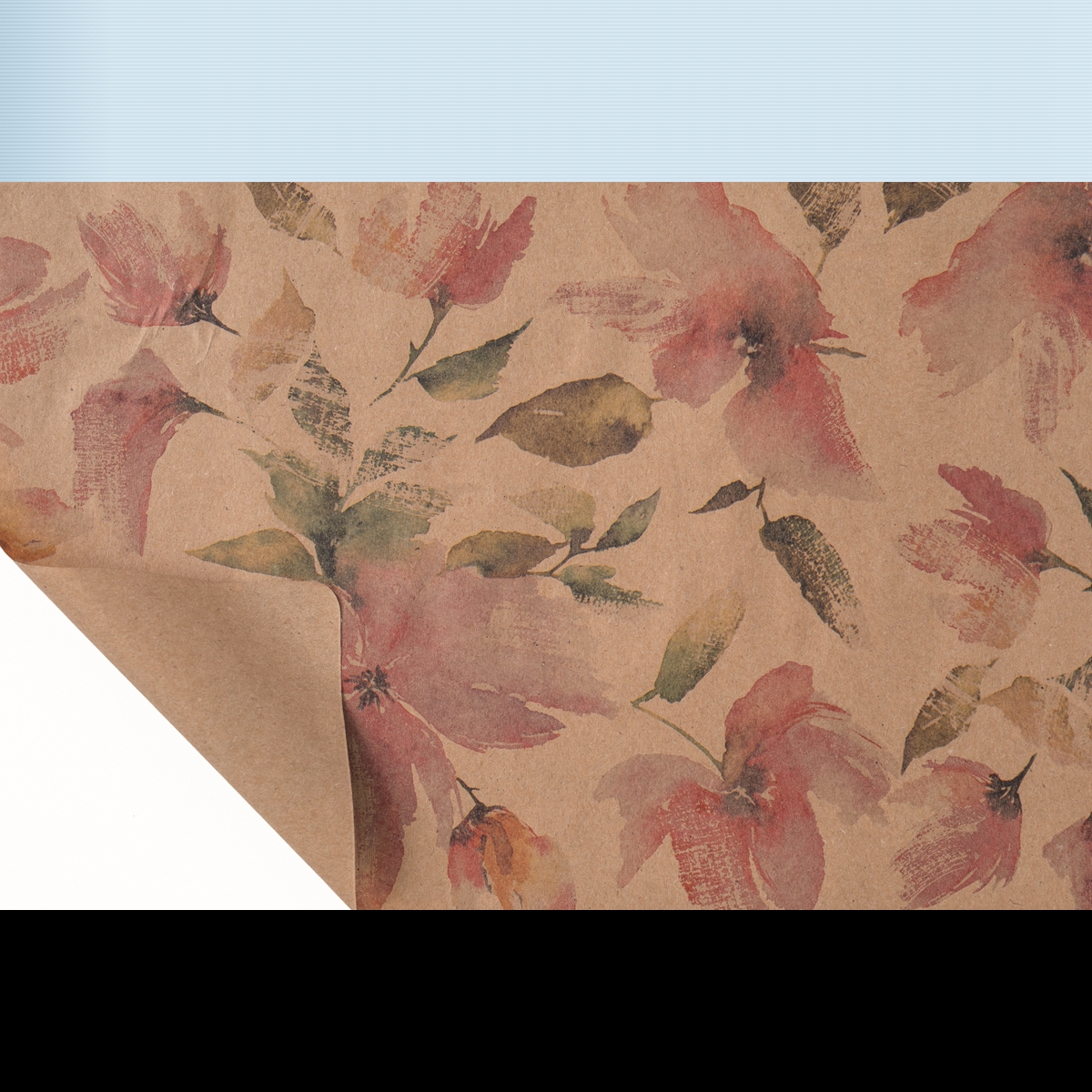 Bobine kraft écru imprimé brush 0.80 x 40m