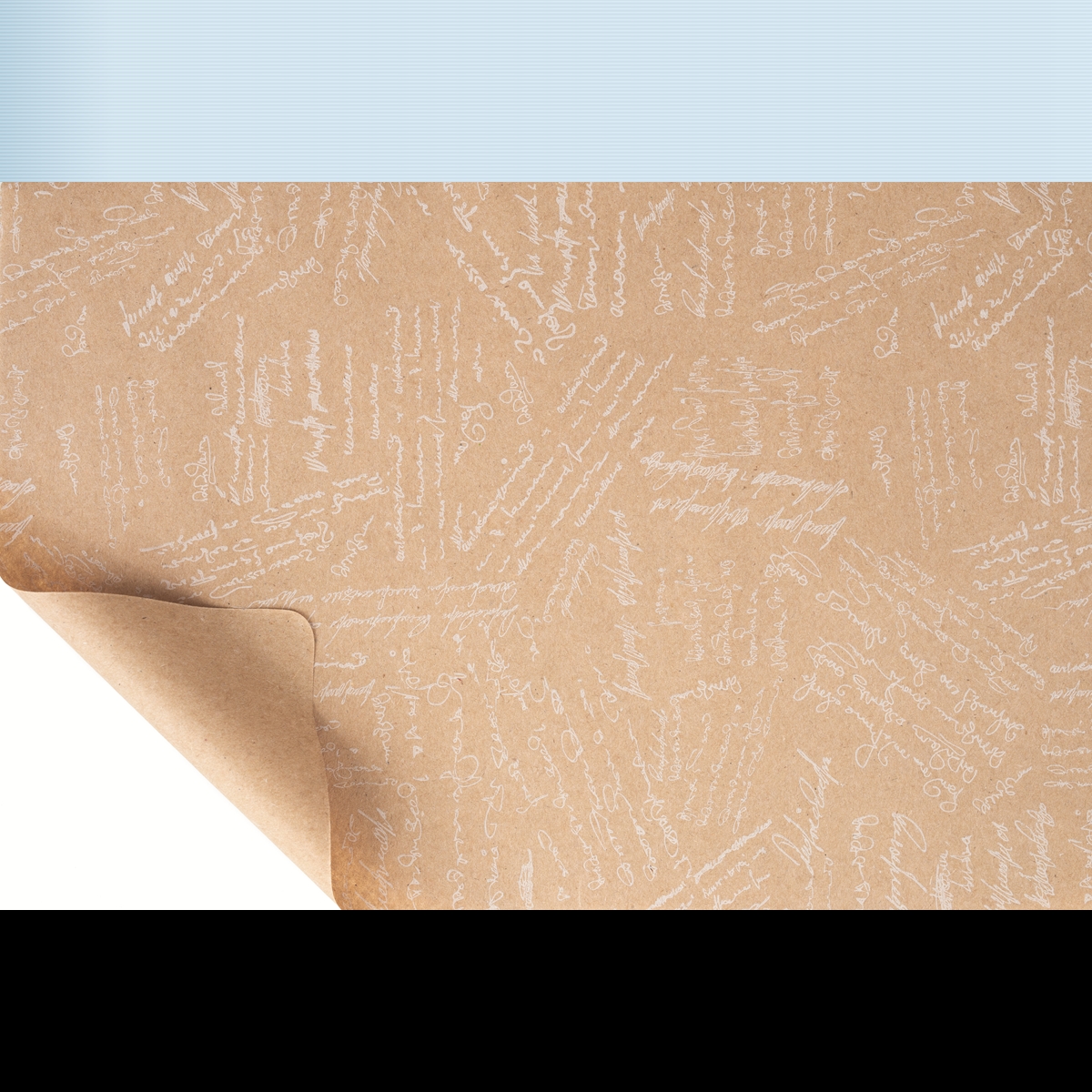 Bobine kraft écru imprimé script blanc 0.80 x 40m