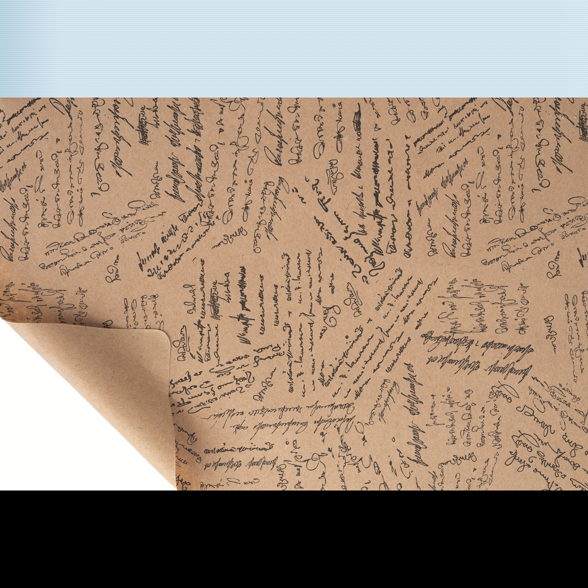 Bobine kraft écru imprimé script noir 0.80 x 40m