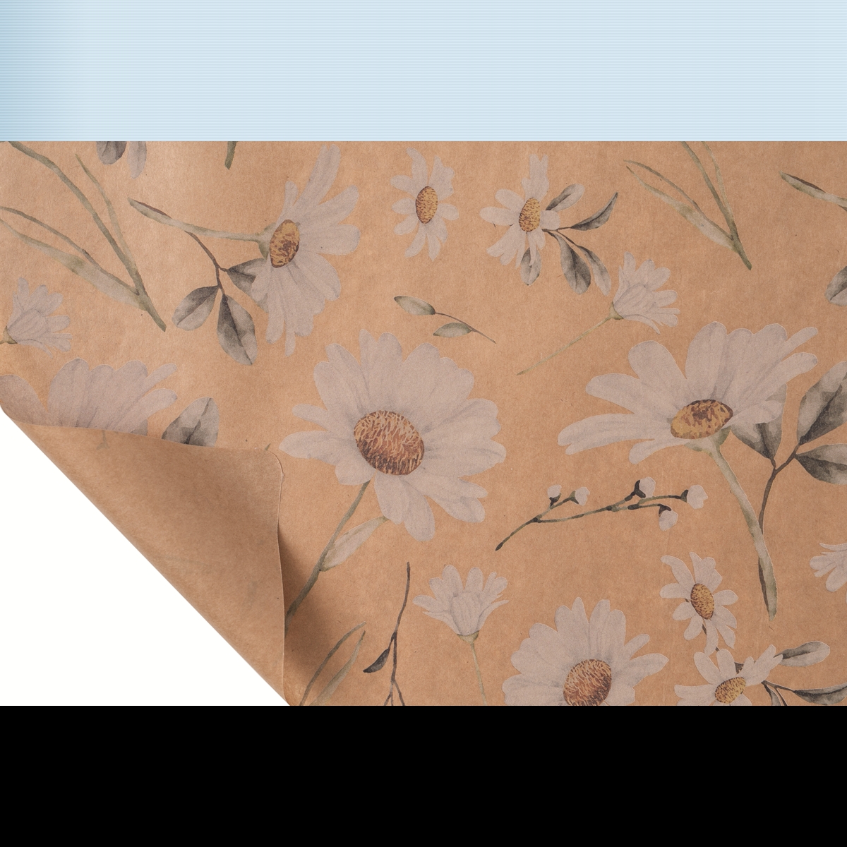 Bobine kraft écru imprimé margaritas 0.80 x 40m