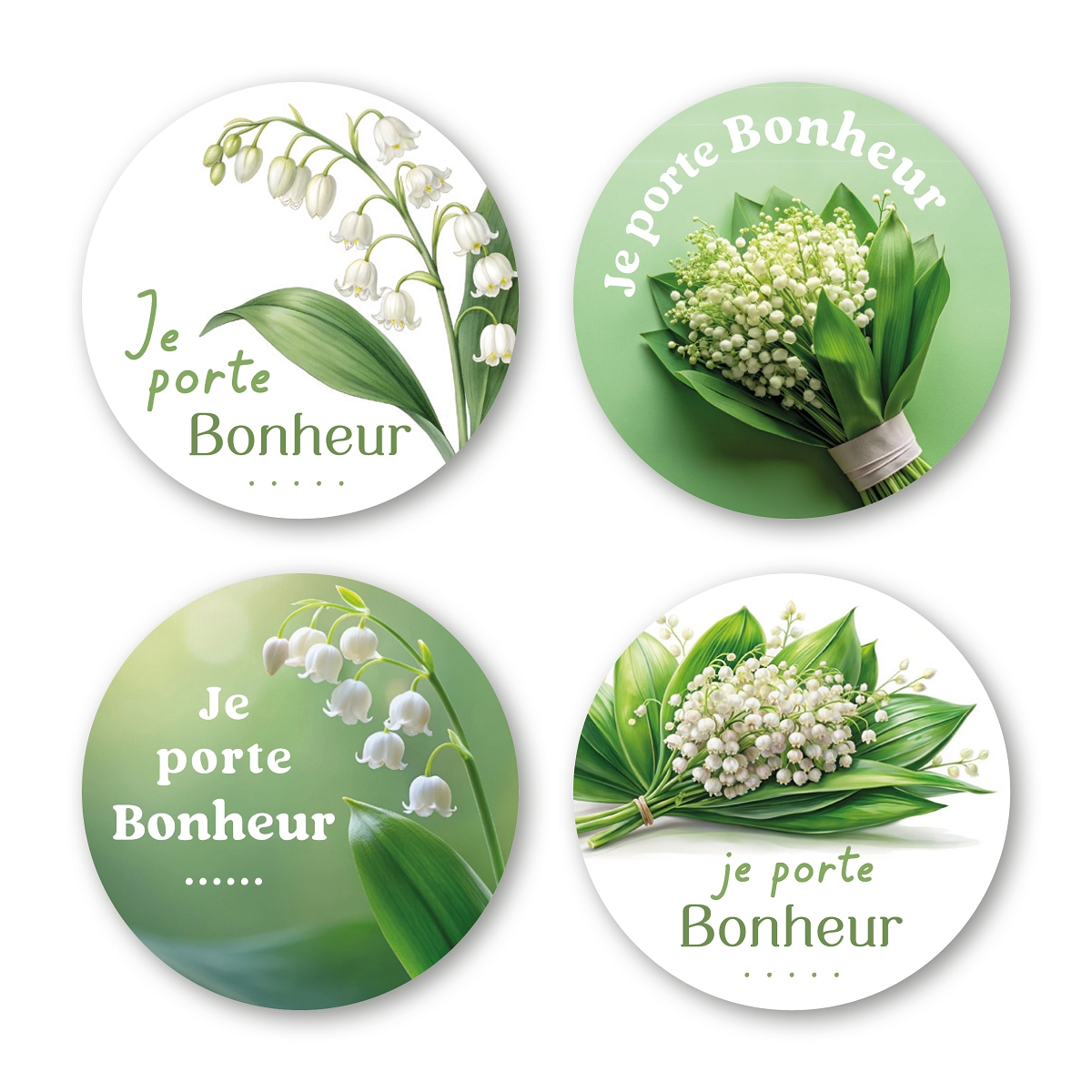 Etiquettes jeso quatro "je porte bonheur" x500