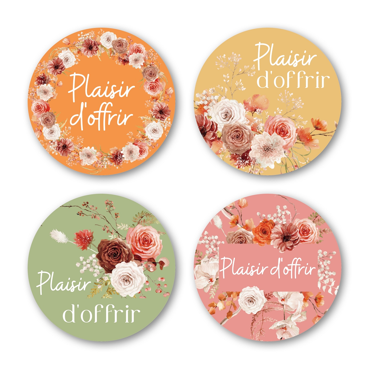 Etiquettes jeso quatro rondo "plaisir d'offrir"