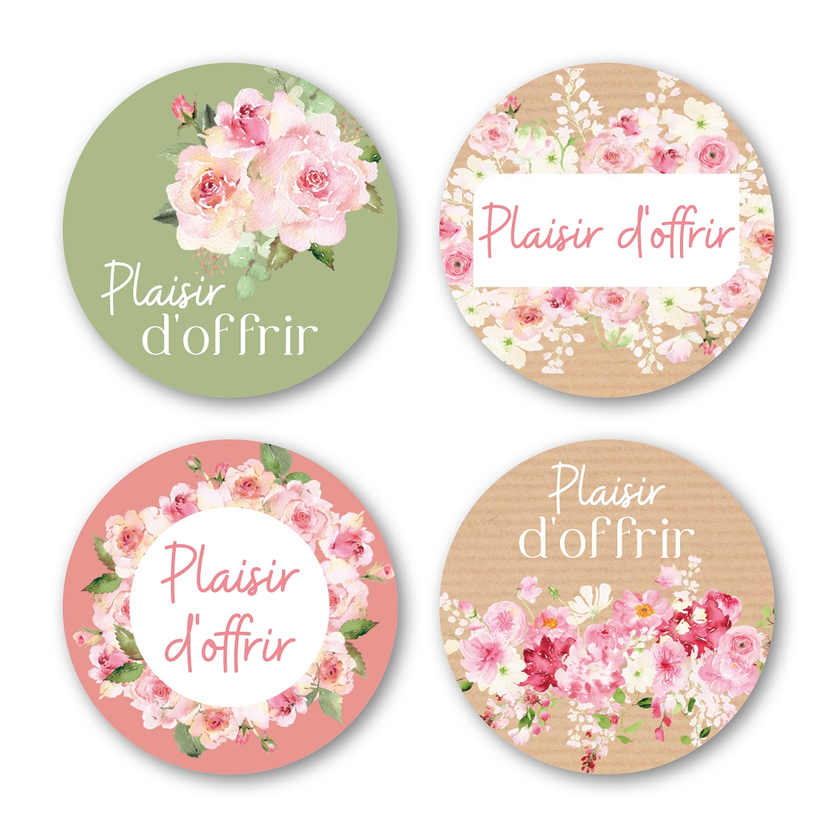 Etiquettes jeso quatro rondo "plaisir d'offrir"