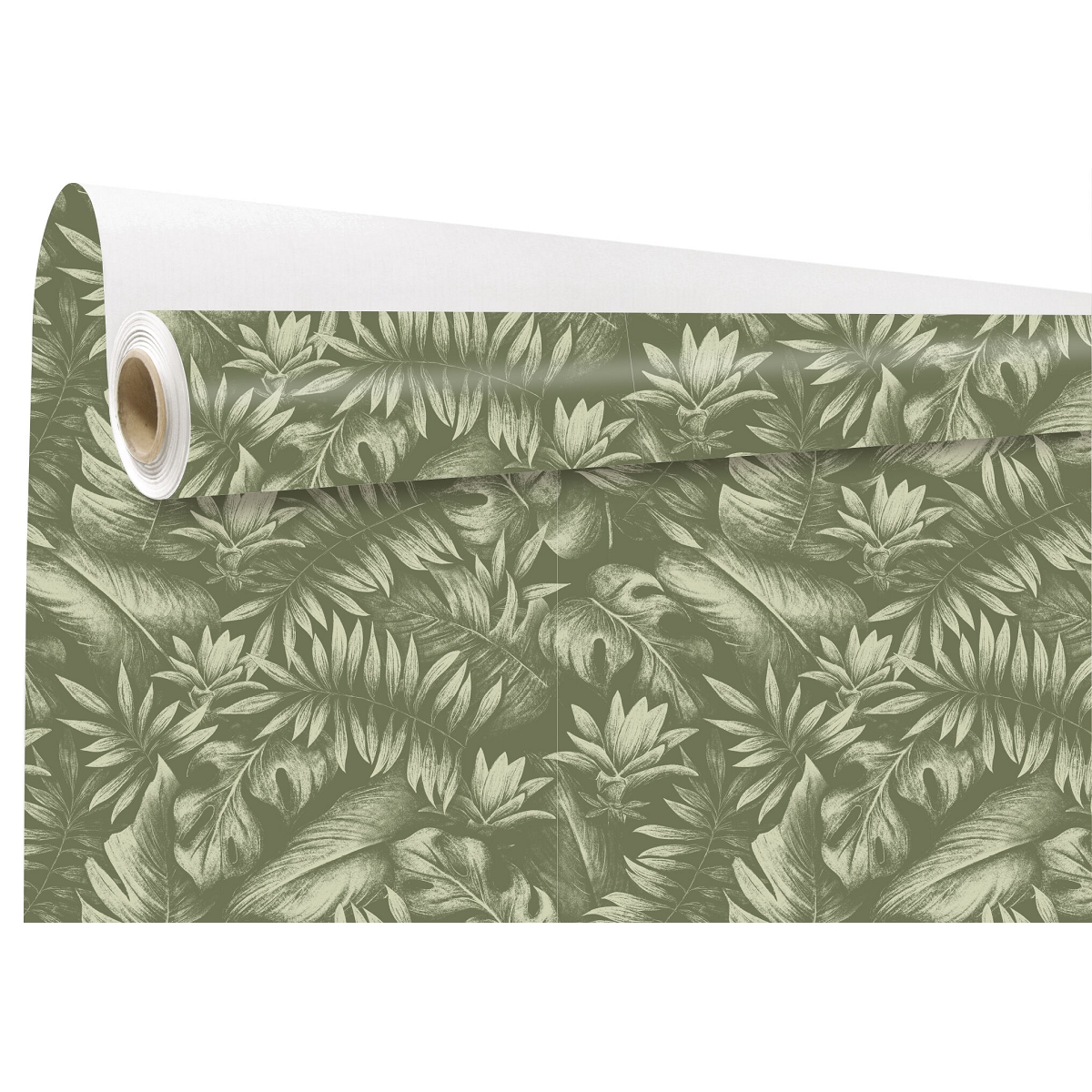 Bobine kraft blanc imprimé kala kaki 0.79 x 40m