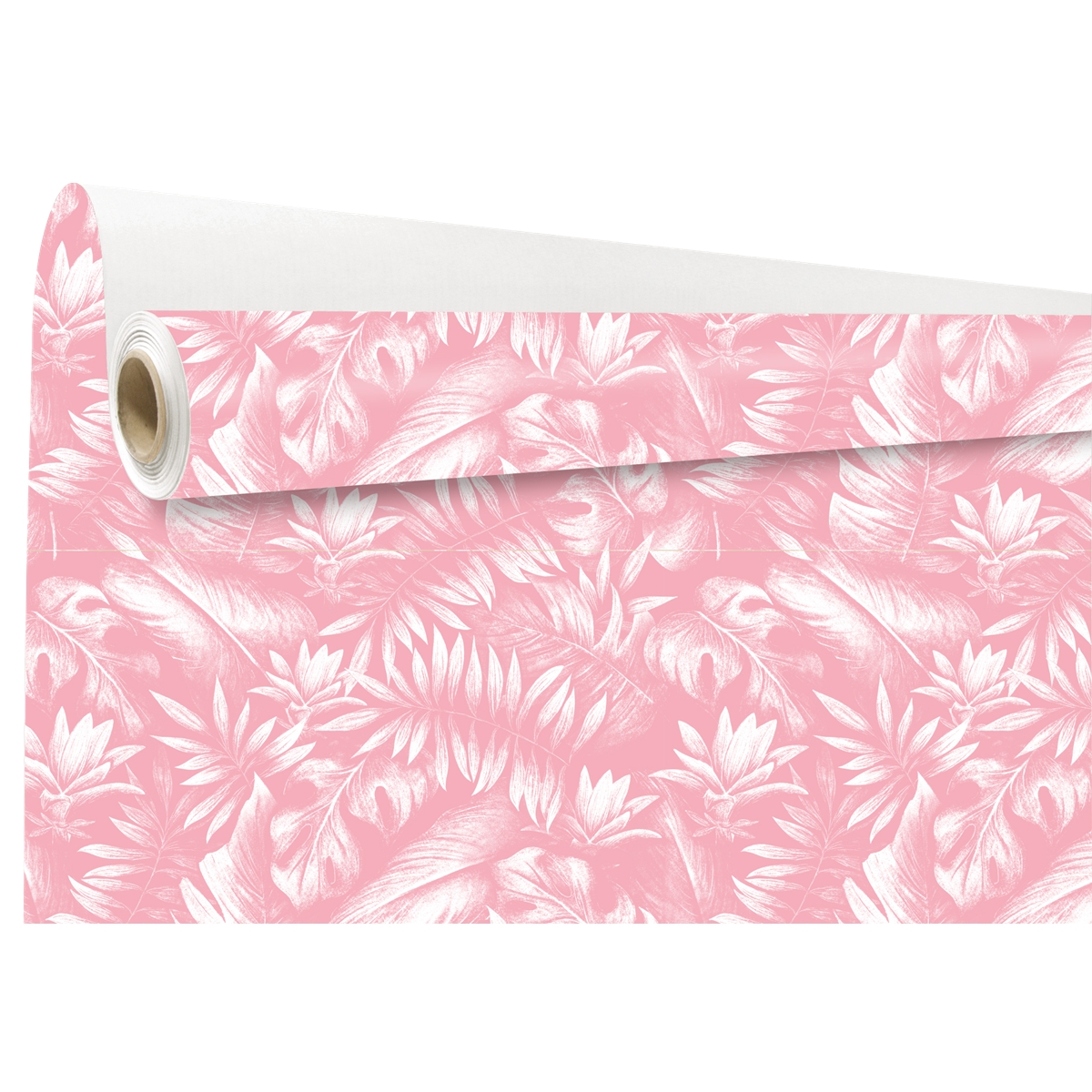 Bobine kraft blanc imprime kala rose 0.79 x 40m