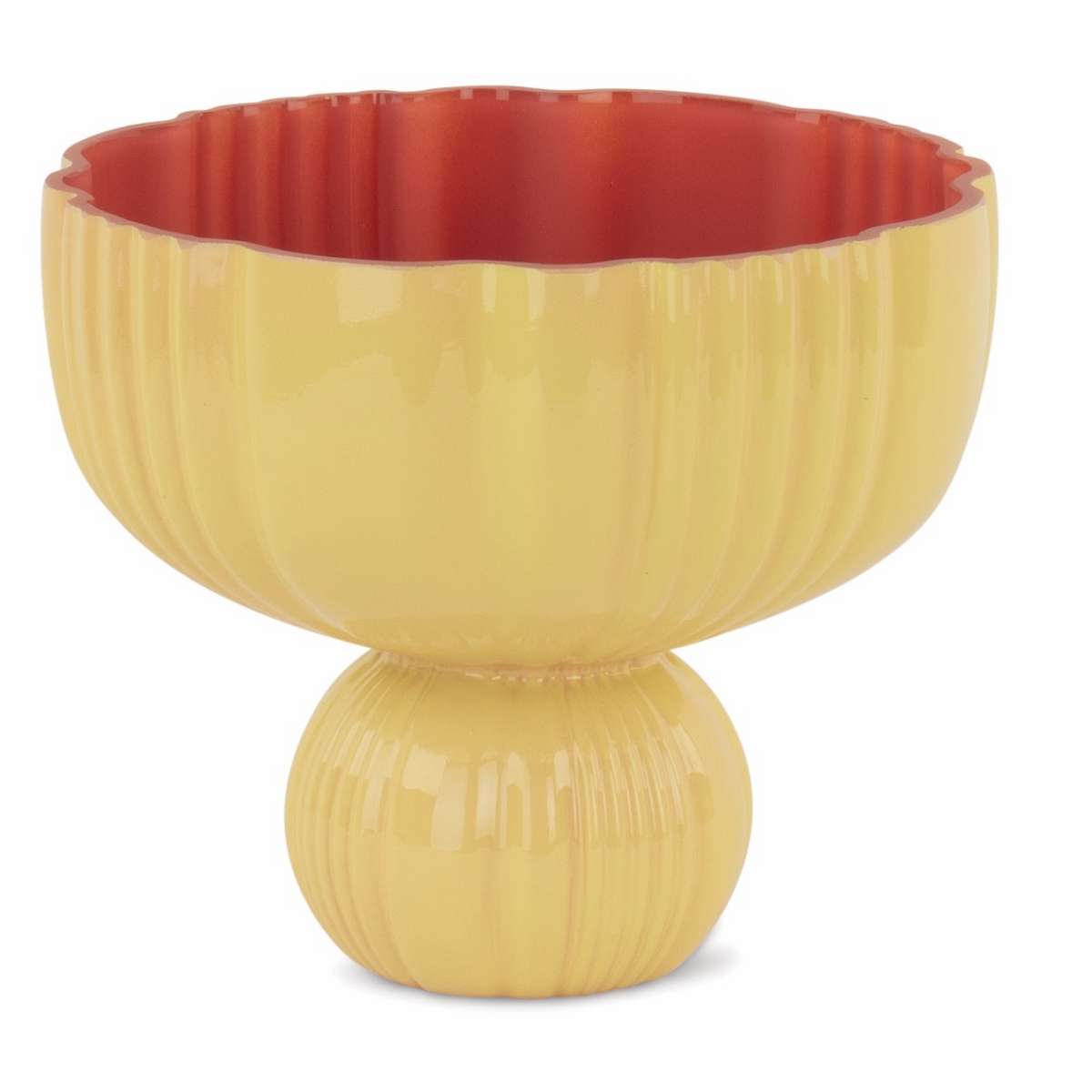 Coupe en verre jaune ø 17.5 cm ht 15 cm