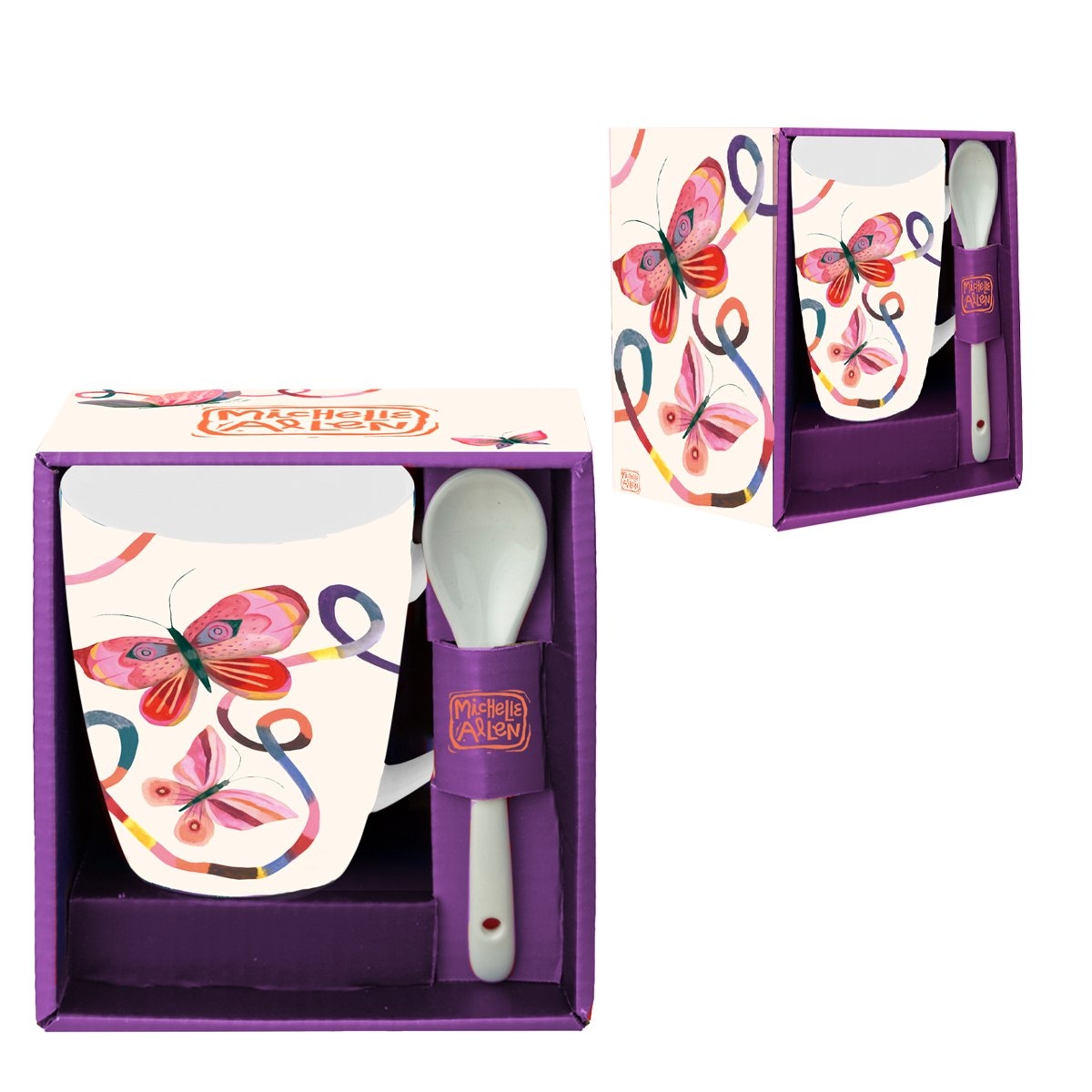 Mug + cuilliere "butterfly"