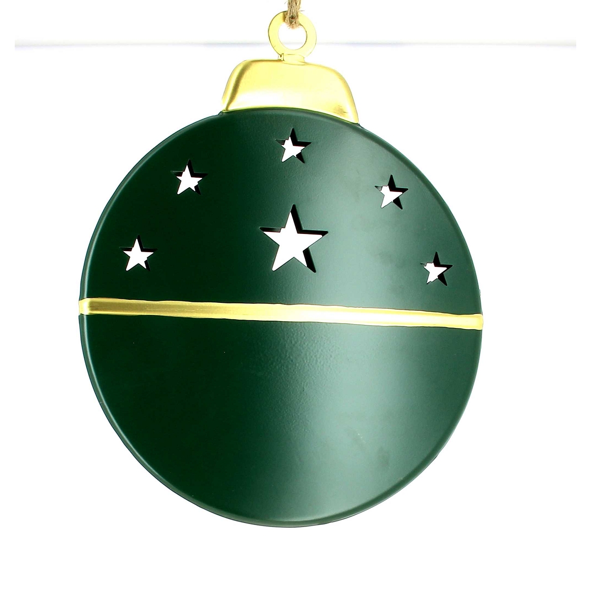 Boule déco métal à suspendre vert ø 30cm