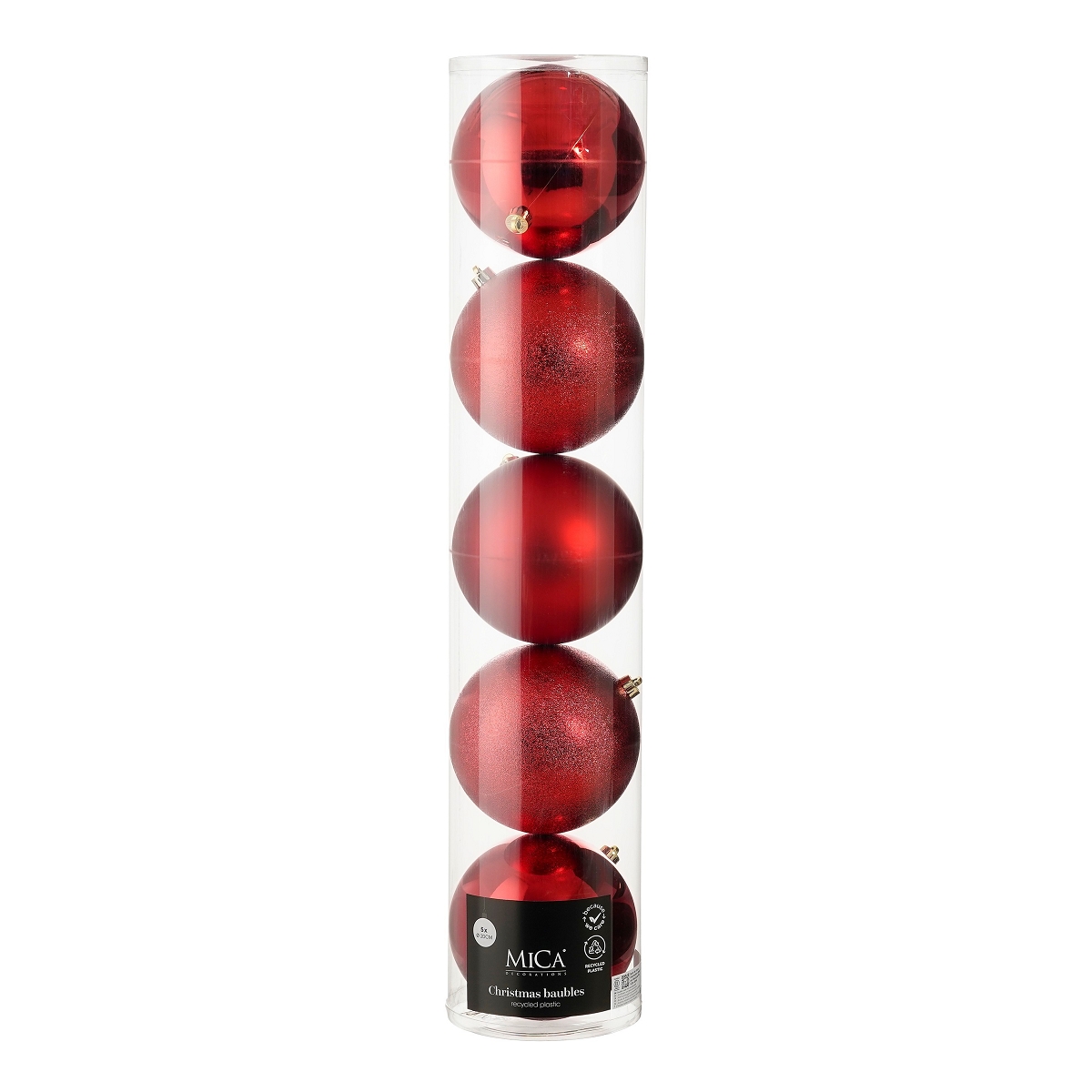 Boule Noël rouge combi ø 200mm x5