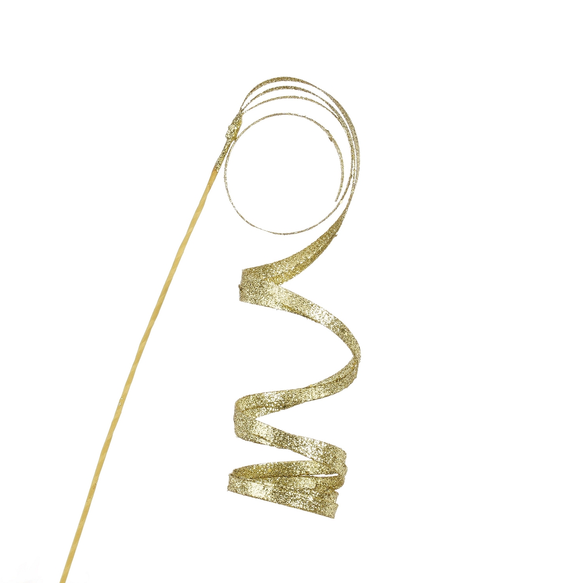 Branche rattan plat or pailletée ht 48cm