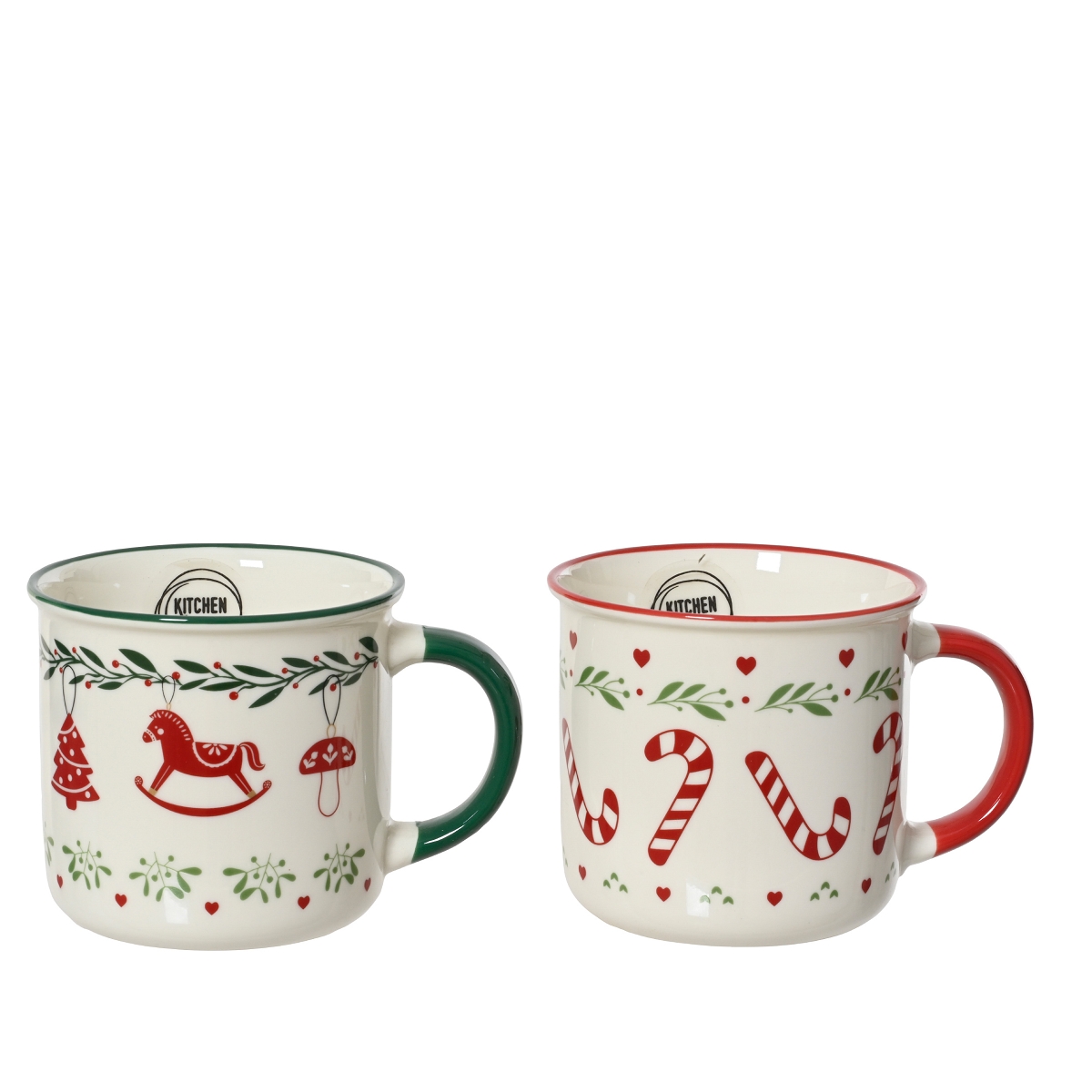 1 x Mug céramique motif Noël ø10.5 ht 8.5cm