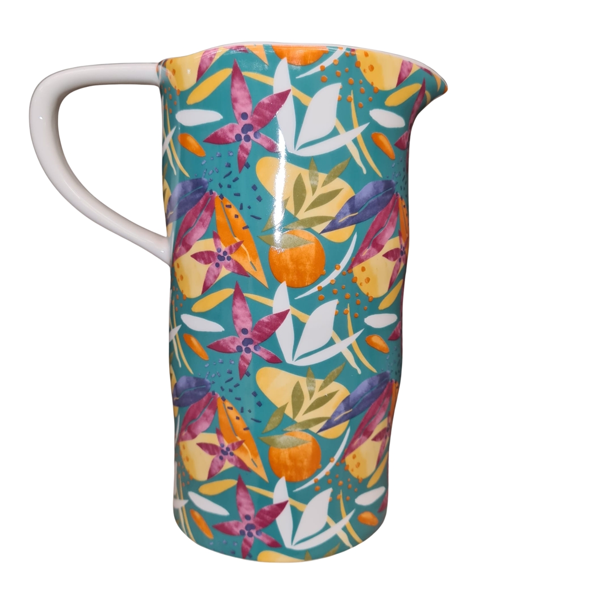 Carafe céramique tropical vert ø18.5 ht 22cm
