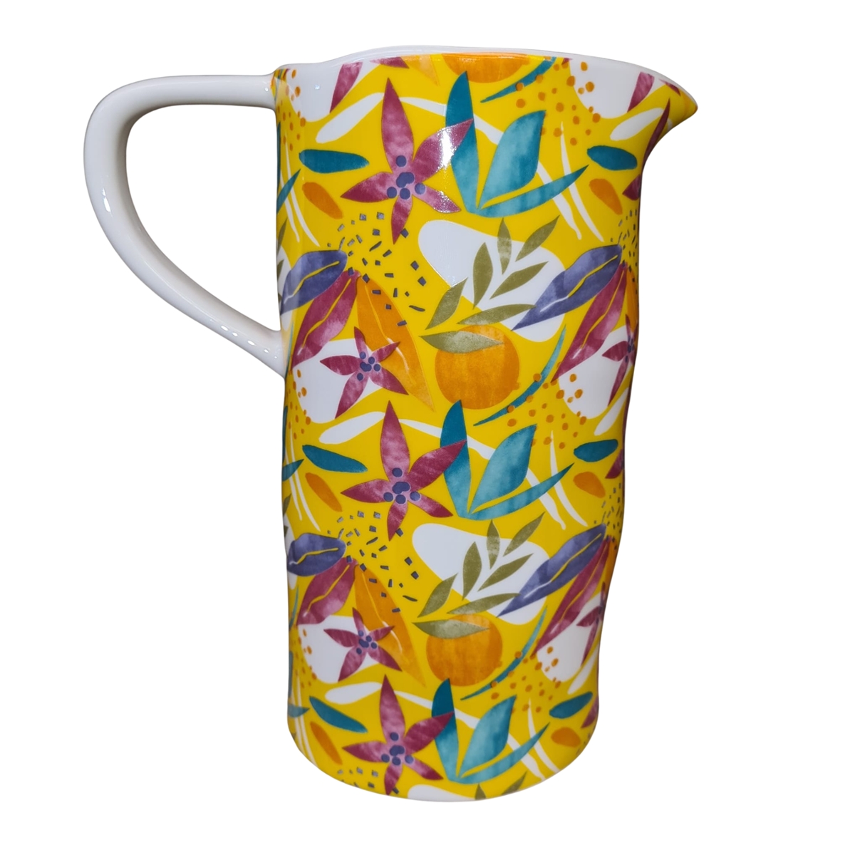Carafe céramique tropical jaune ø18.5 ht 22cm