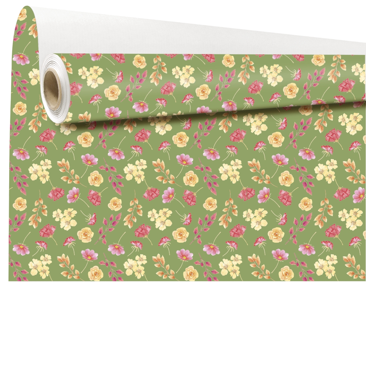 Bobine kraft blanc petula vert 0.79 x 40m