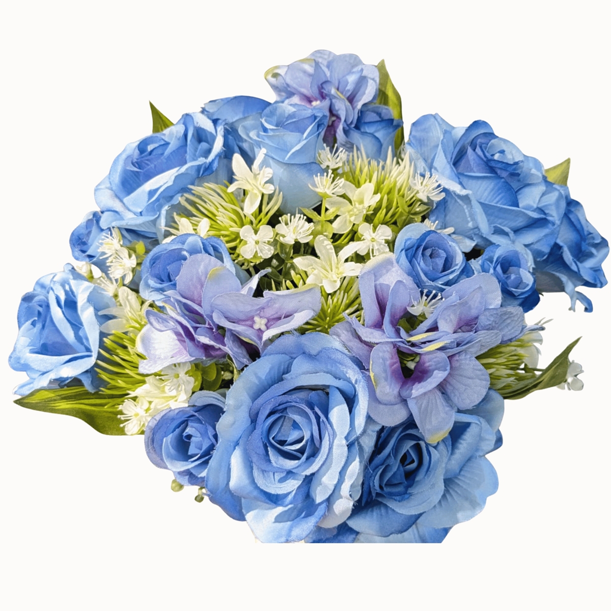 Piquet rose hortensia crème-bleu