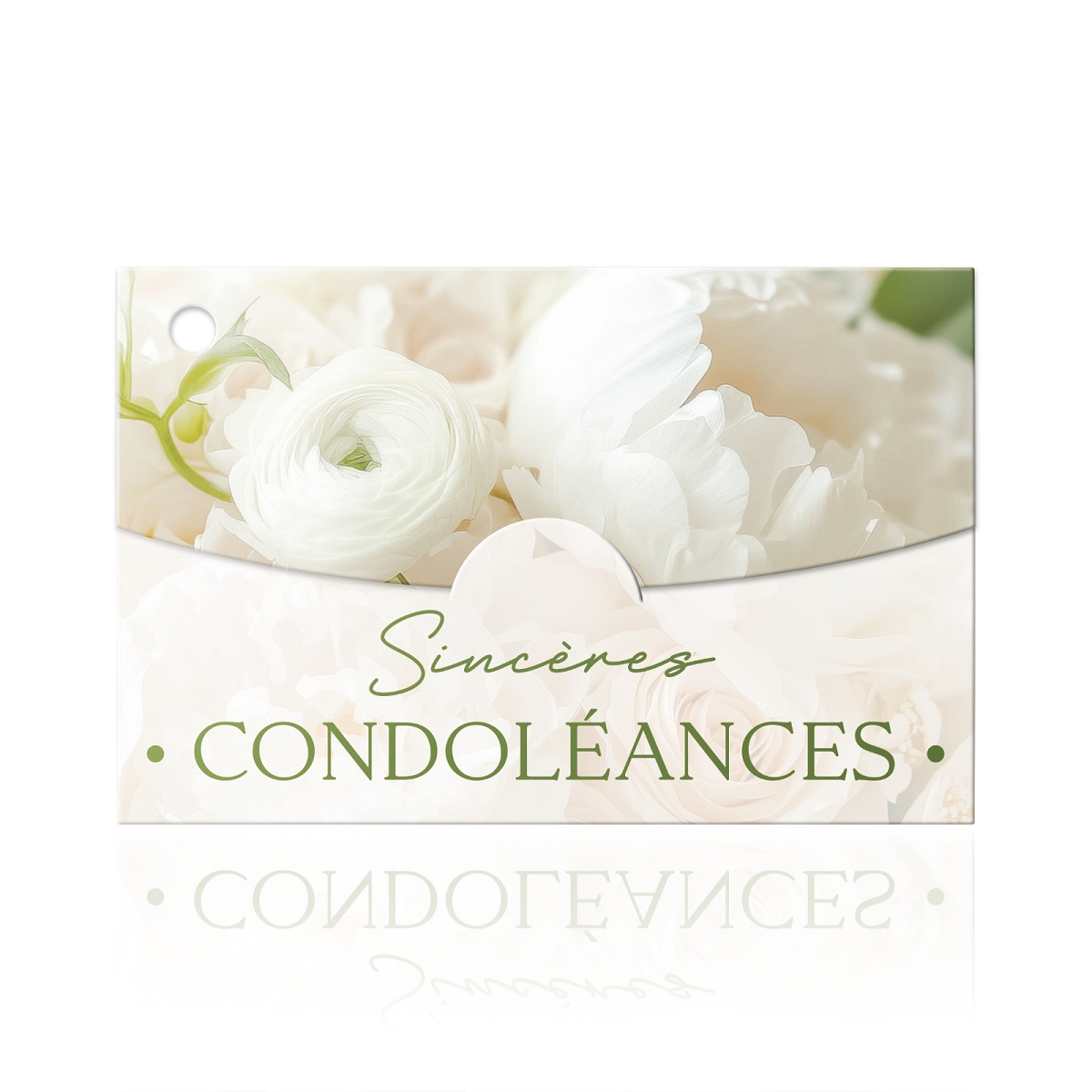 Cartes jeso "sinceres condoléances" x10