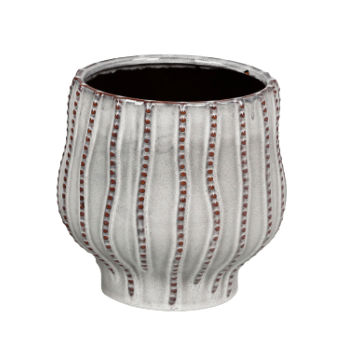 Cache-pot céramique gris