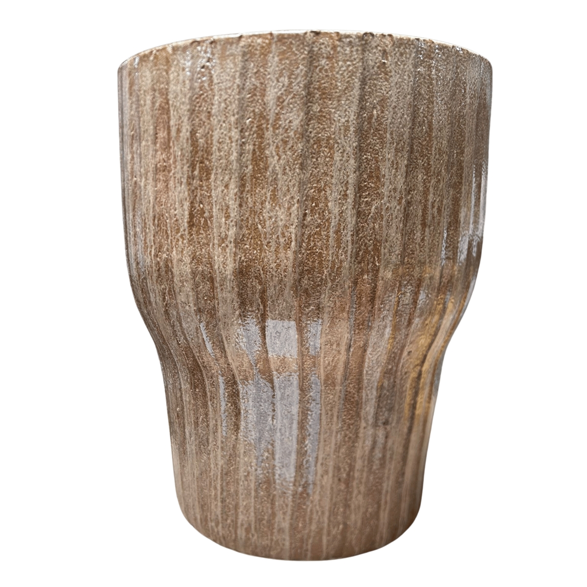 Cache-pot céramique déco marron ø32 ht 40cm